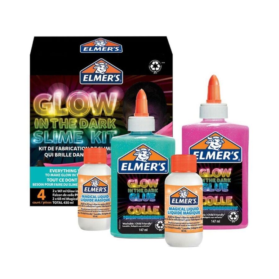 ELMERS SLIME KARANLIKTA PARLAYAN YAPISTIRICI SET
