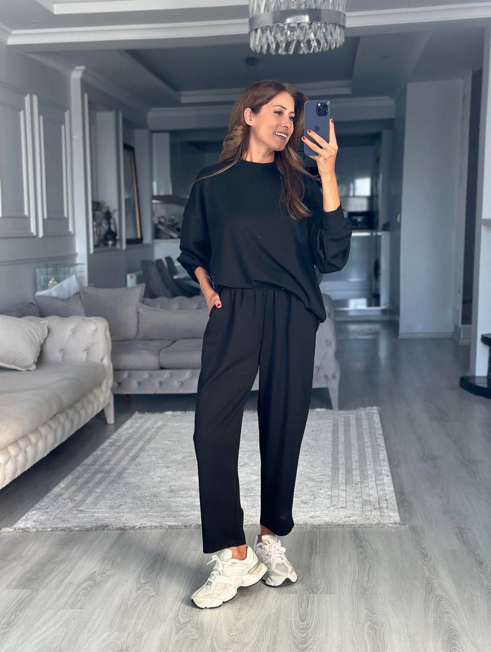 Modal Oversize Takım Siyah