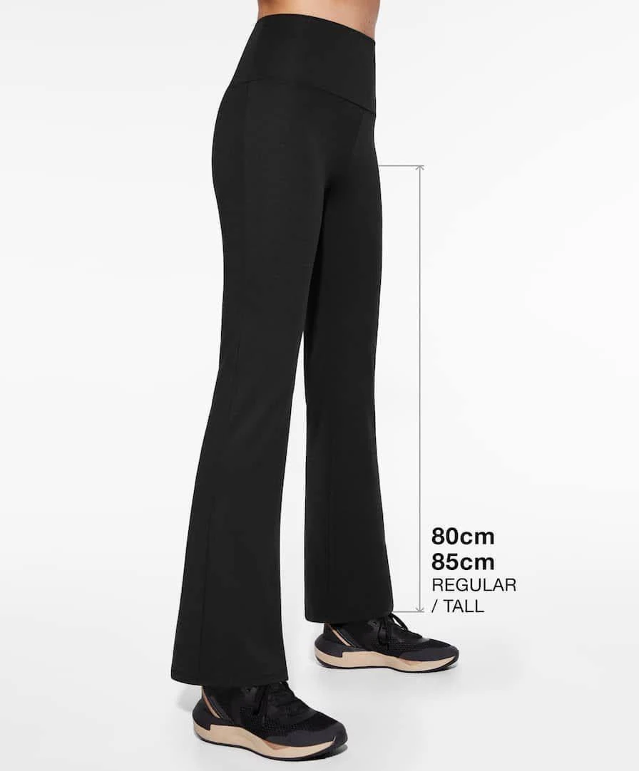 Soft İspanyol Paça Tayt Siyah