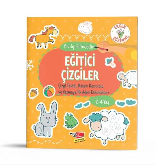 Yazılıp Silinebilir Eğitici Çizgiler: Çizgi Takibi, Kalem Kontrolü ve Yazmaya İlk Adım Etkinlikleri