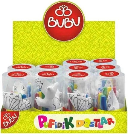 BU-BU PUFİDİK DOSTLAR+4 ADT.BOYAMA KALEMİ (Kutulu)