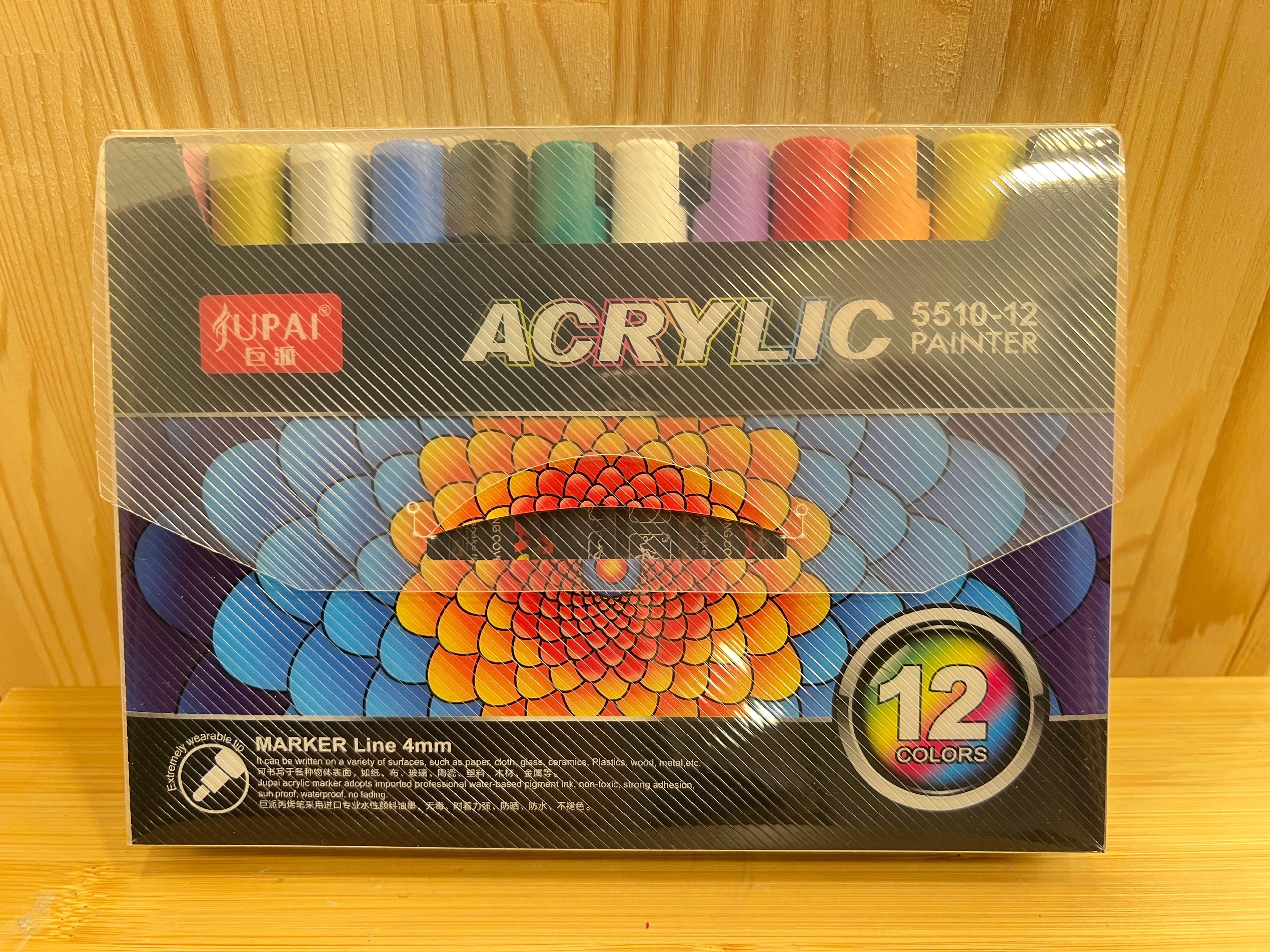 12 RENK AKRİLİK MARKÖR 4MM UÇ