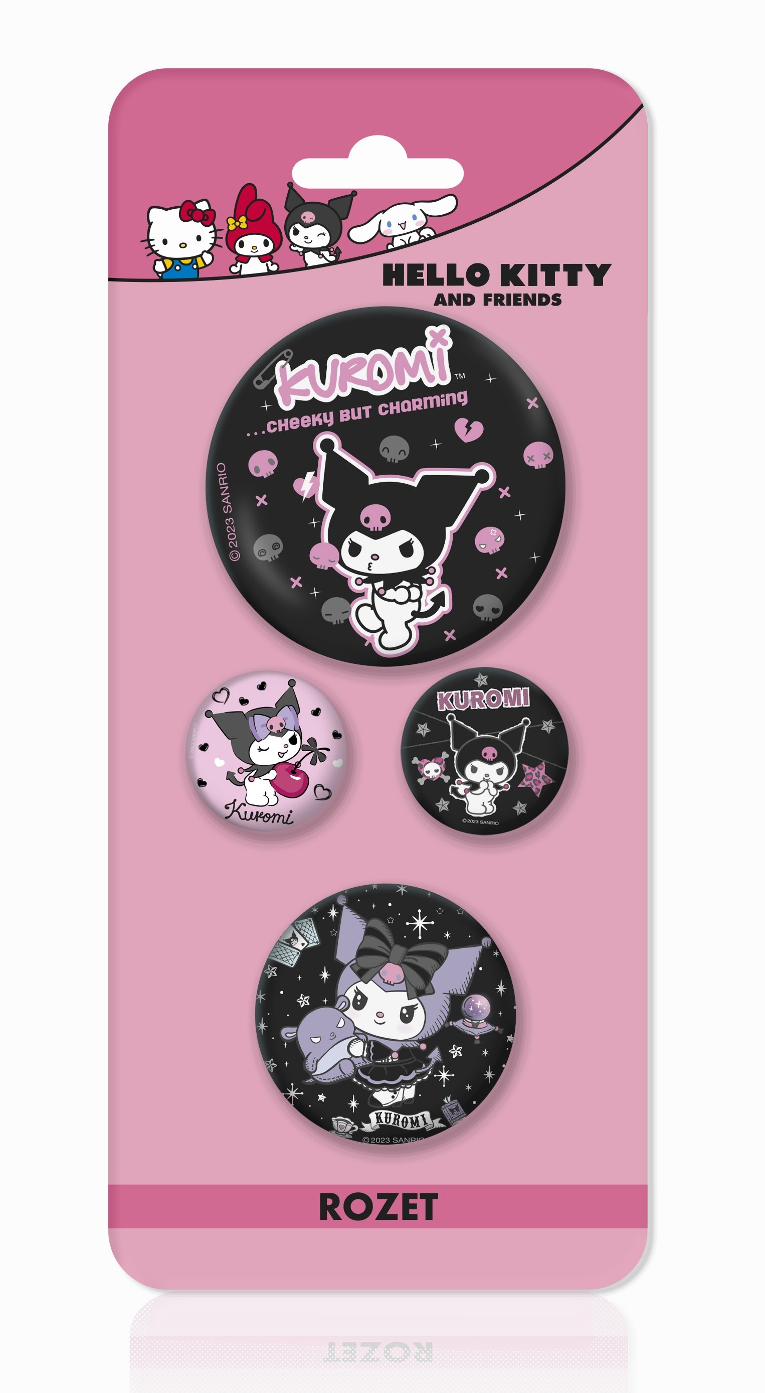 HELLO KITTY & KUROMI ROZET 4LÜ SET