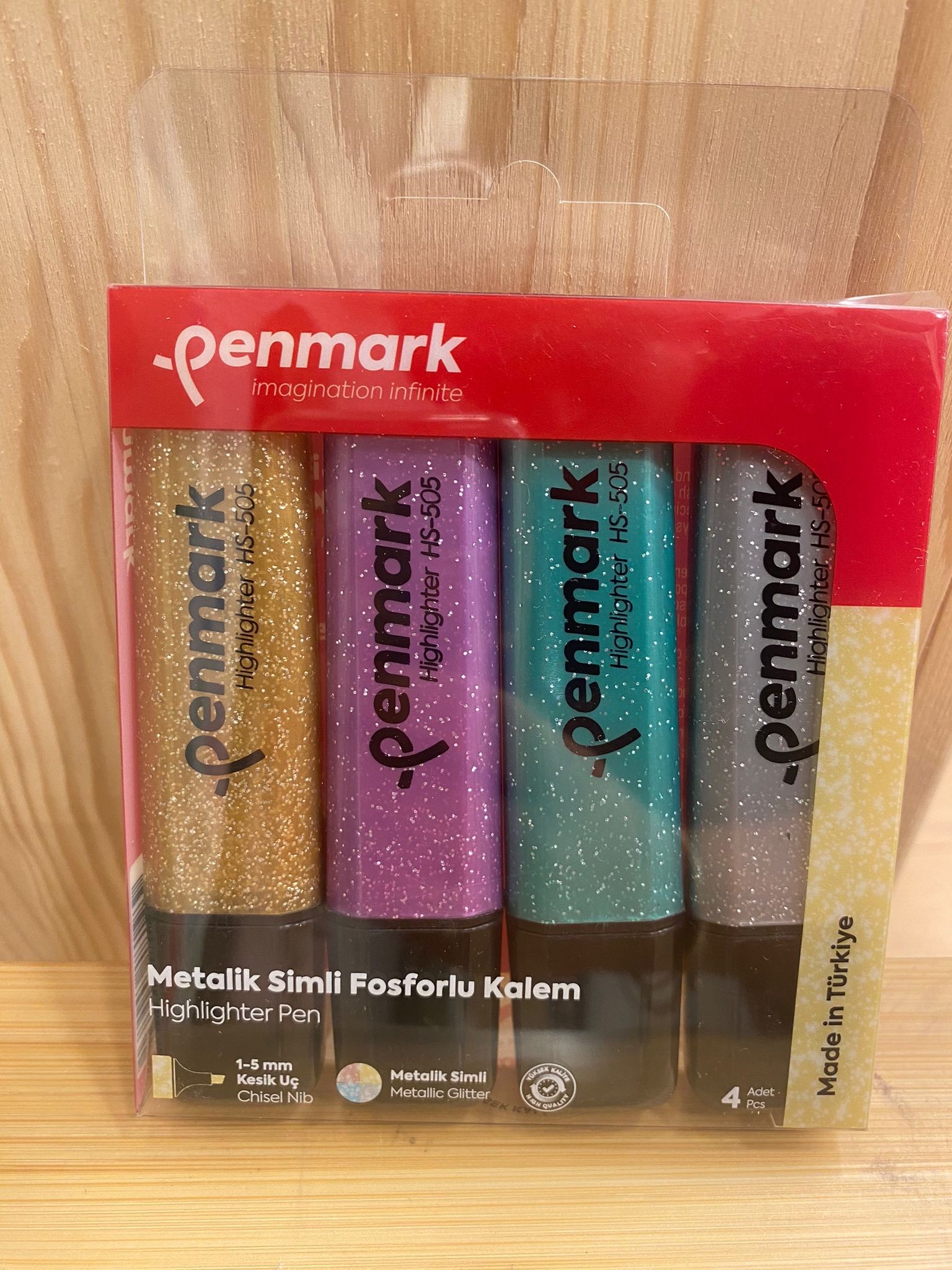 PENMARK 4'LÜ METALİK SİMLİ FOSFORLU KAL.