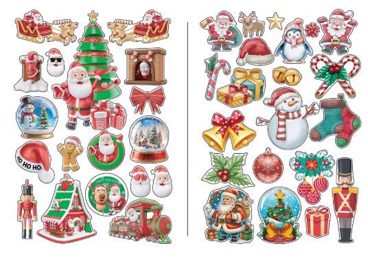 Dekoratif Yılbaşı Sticker Seti