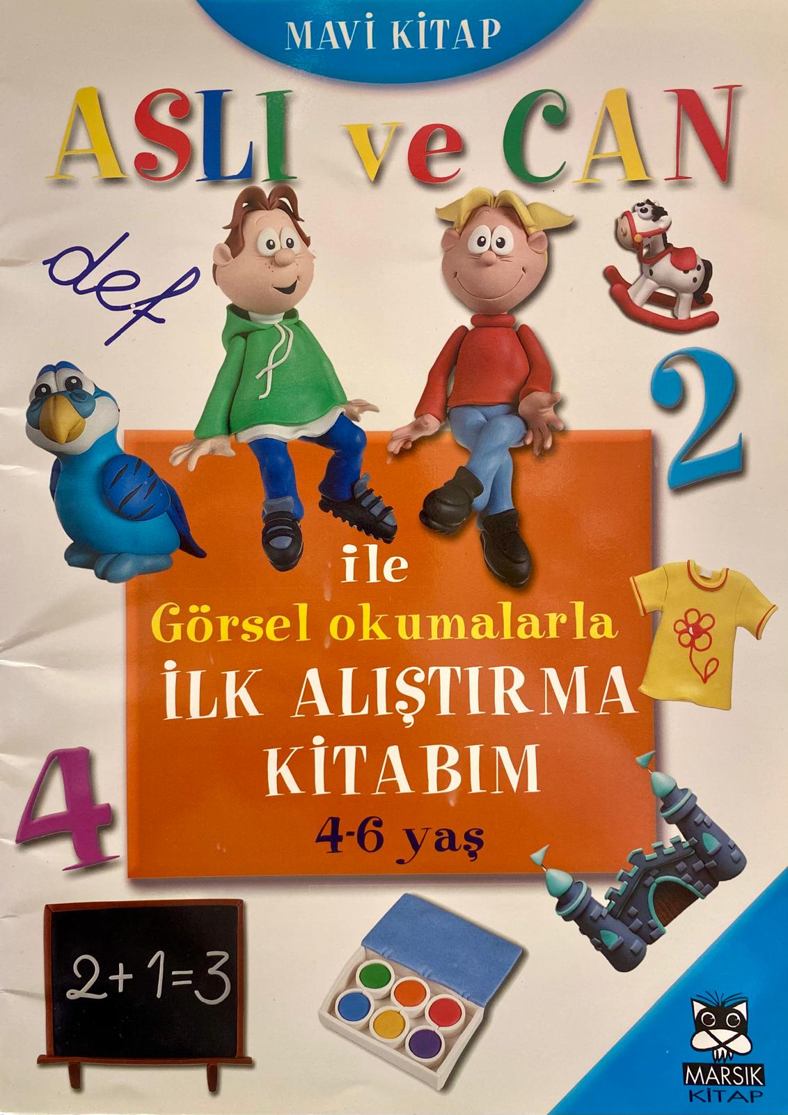 Aslı ve Can ile Görsel Okumalarla İlk Alıştırma Kitabım MAVİ
