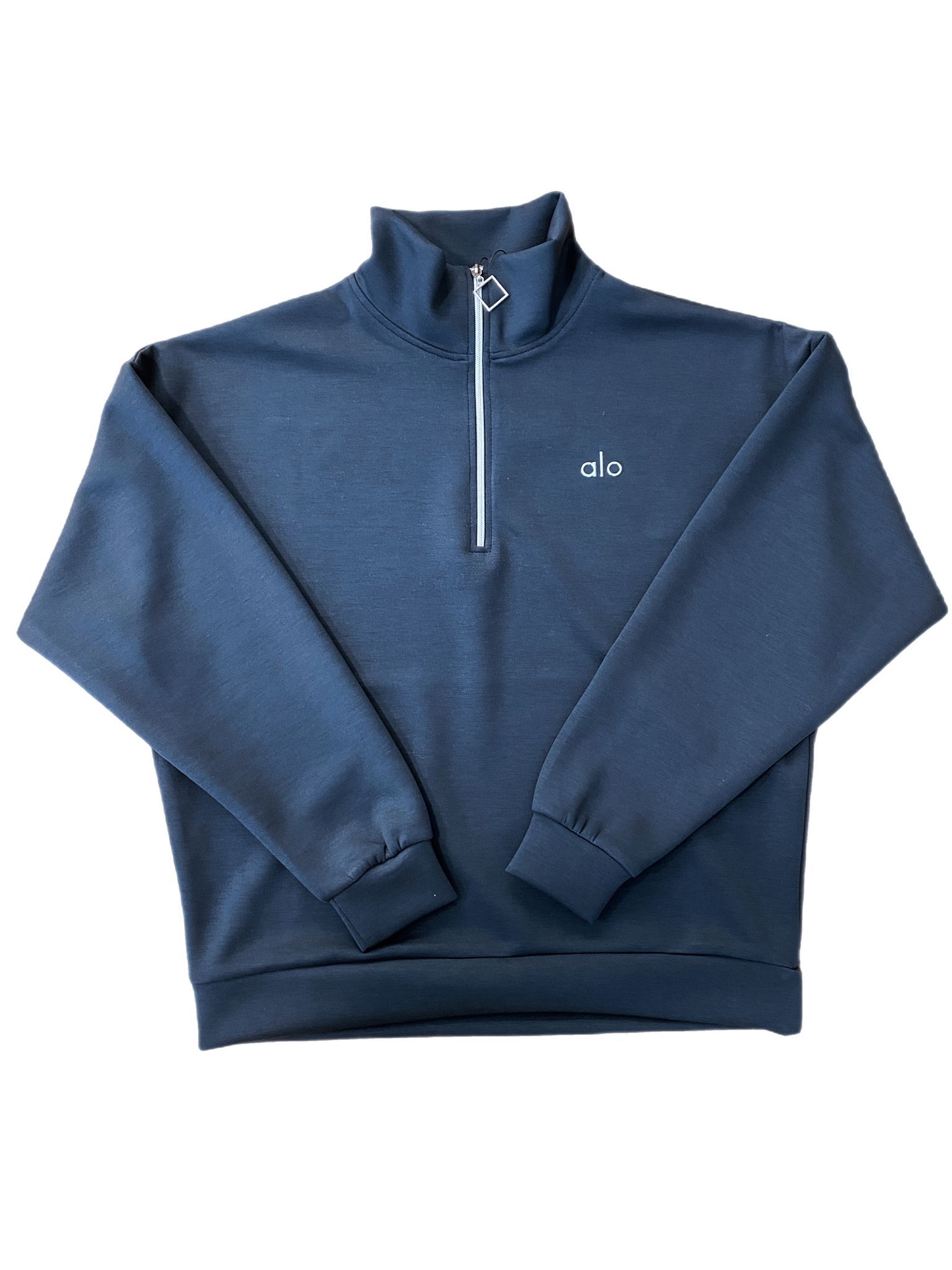 Yakası Fermuarlı Sweatshirt Lacivert