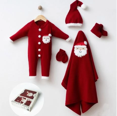 Yenidoğan Noel Baba Tulum Set Hediye Kutulu