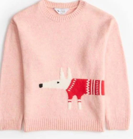 Christmas Fox Pembe Çocuk Kazak