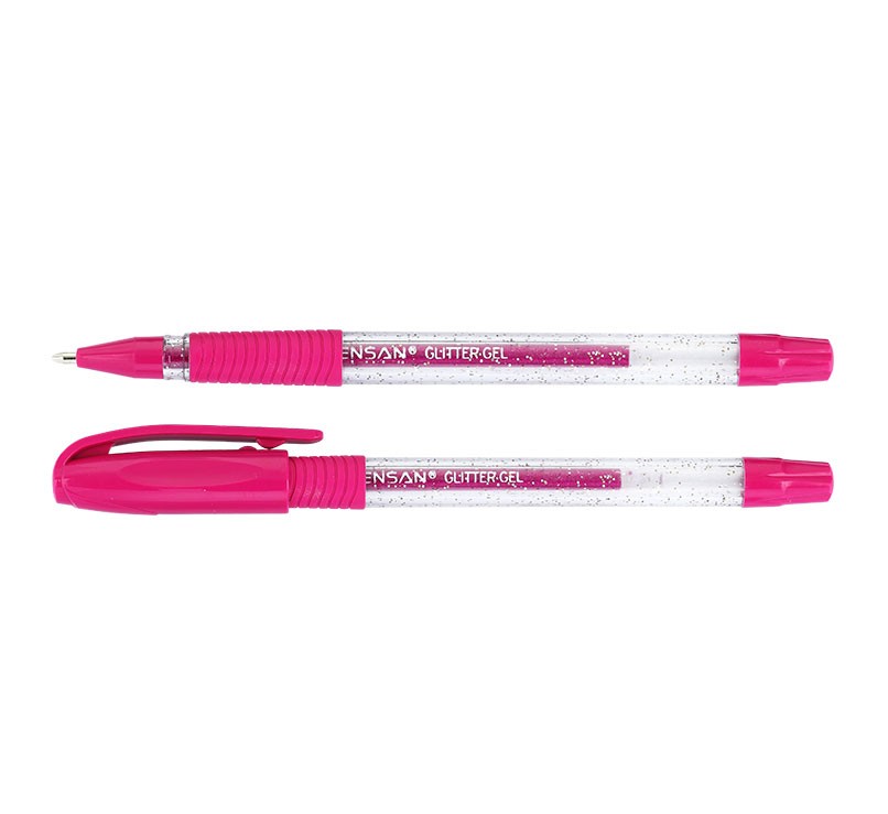 PENSAN GLITTER SIMLI JEL KALEM 1 MM PEMBE