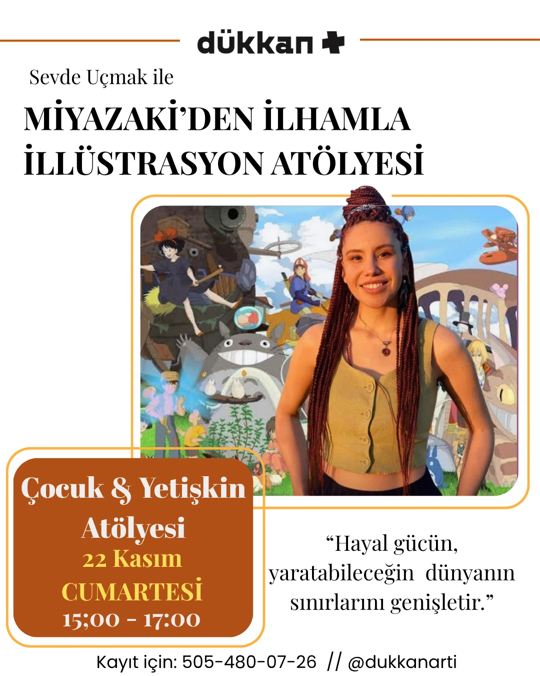 22 Kasım 2025 - Miyazaki'den İlhamla Üllustrasyon Atölyesi