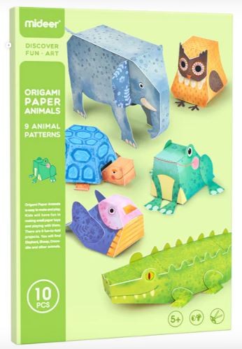 ORIGAMI PAPER - 10 ANIMAL PATTERNS
