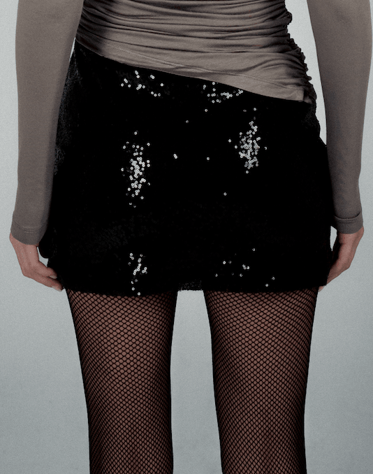 SEQUINED MINI SKIRT