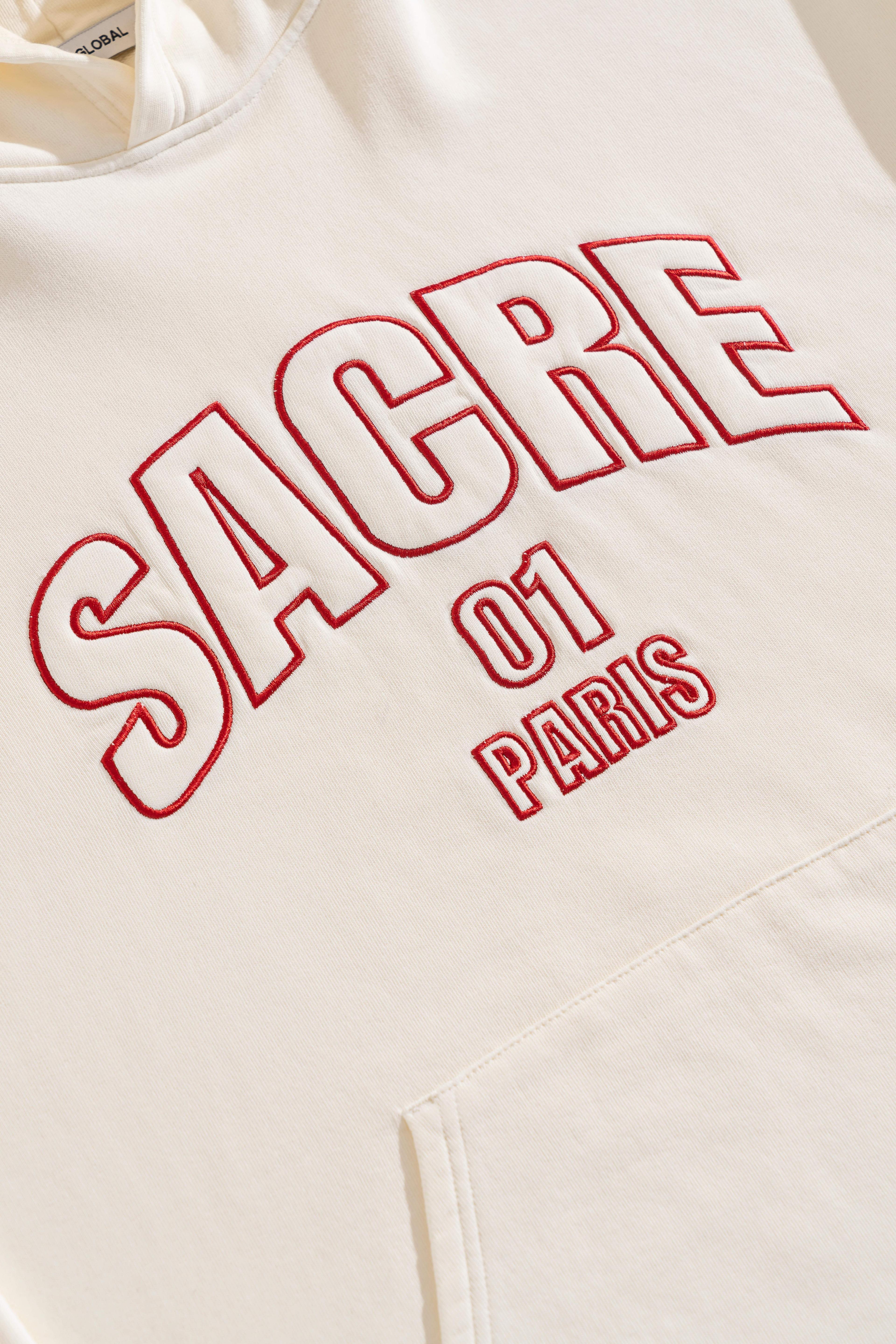 01 PARIS HOODIE VINTAGE BONE WHITE