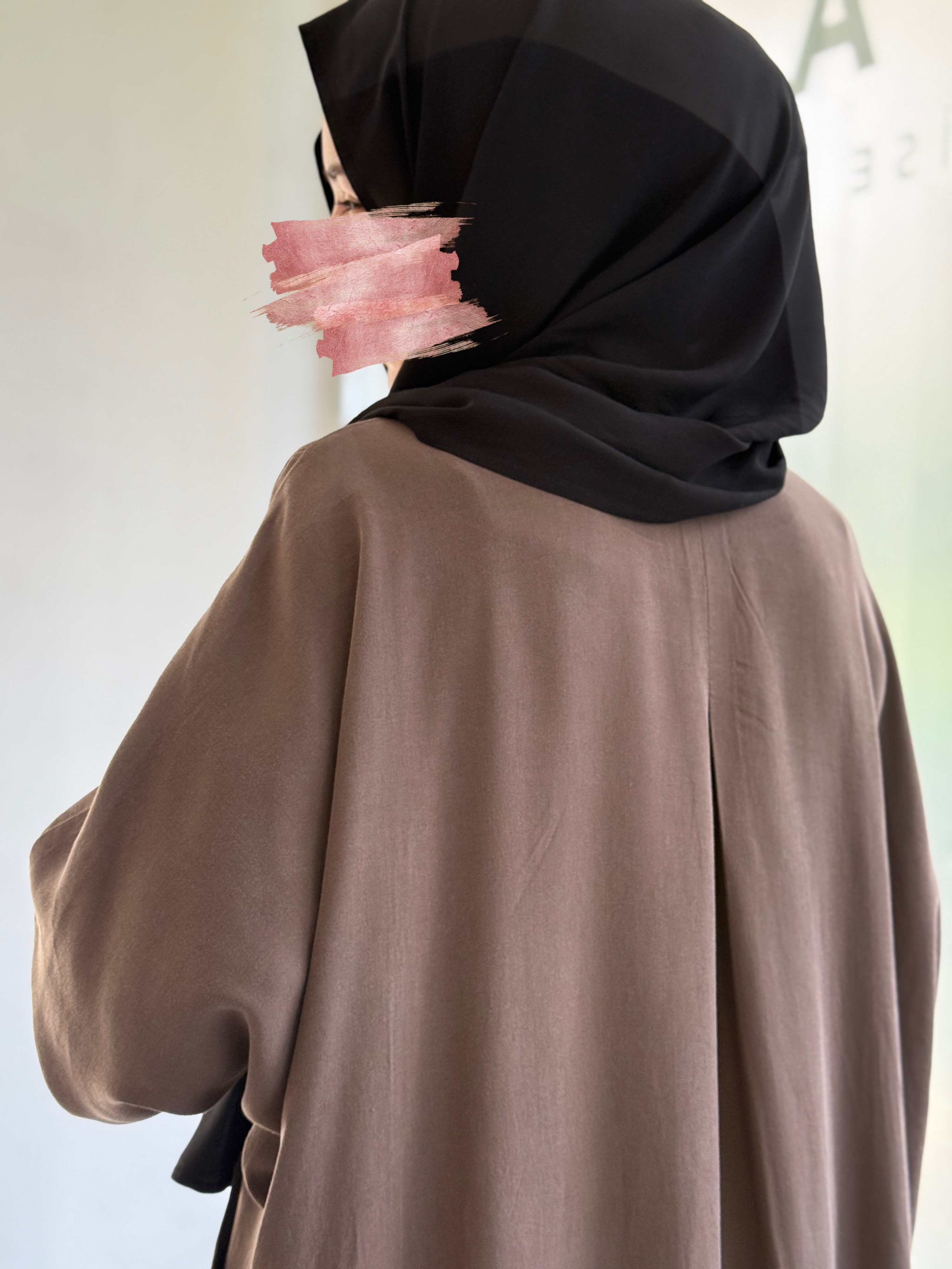 Dımeşk Abaya Kahverengi