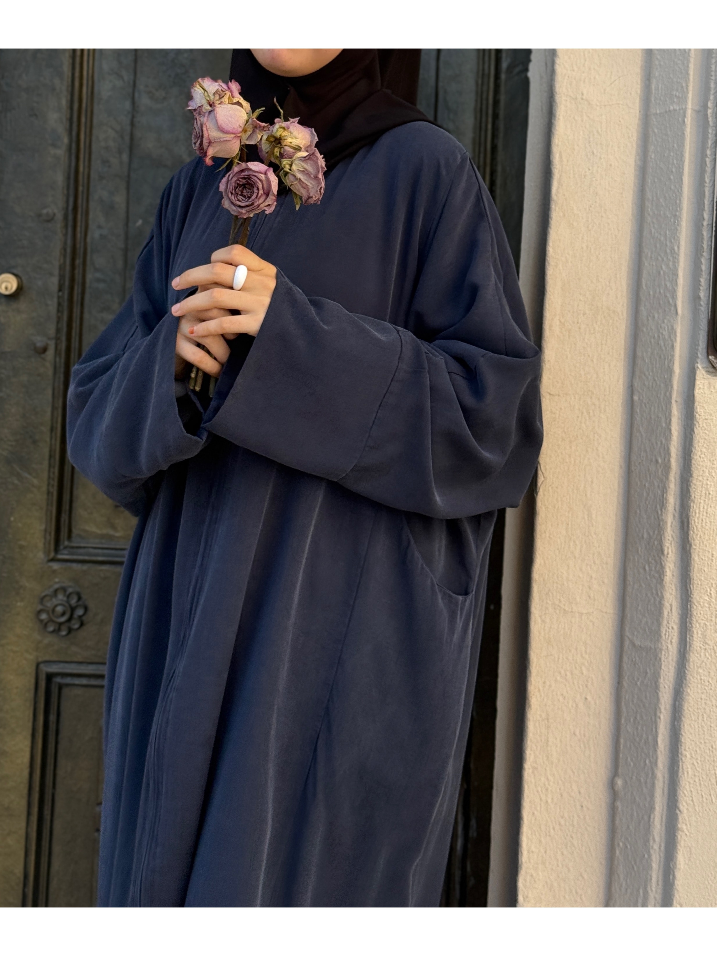 Dımeşk Abaya Lacivert 