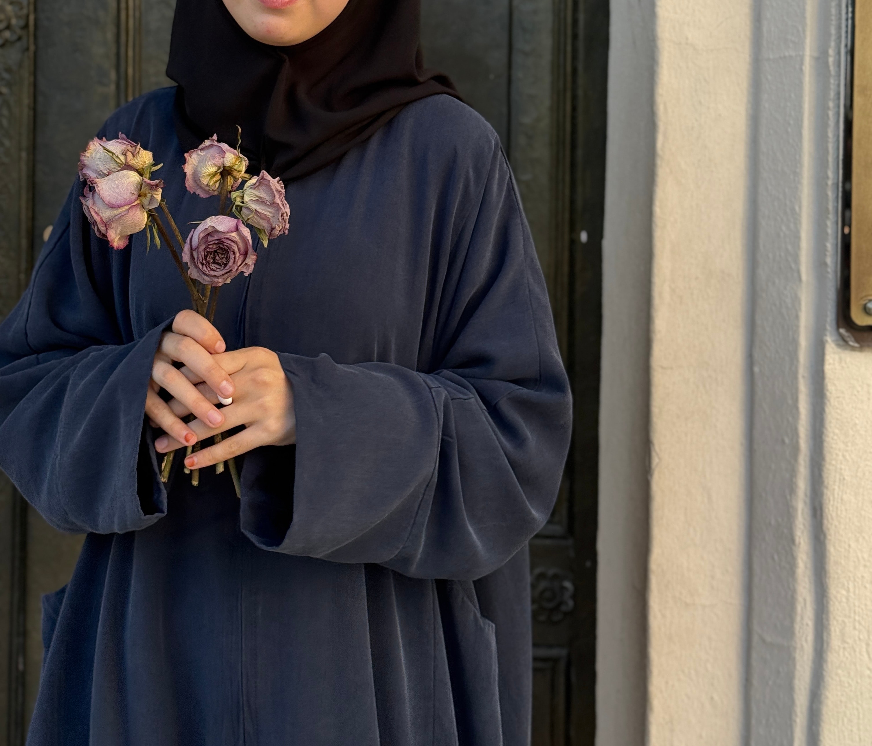 Dımeşk Abaya Lacivert 