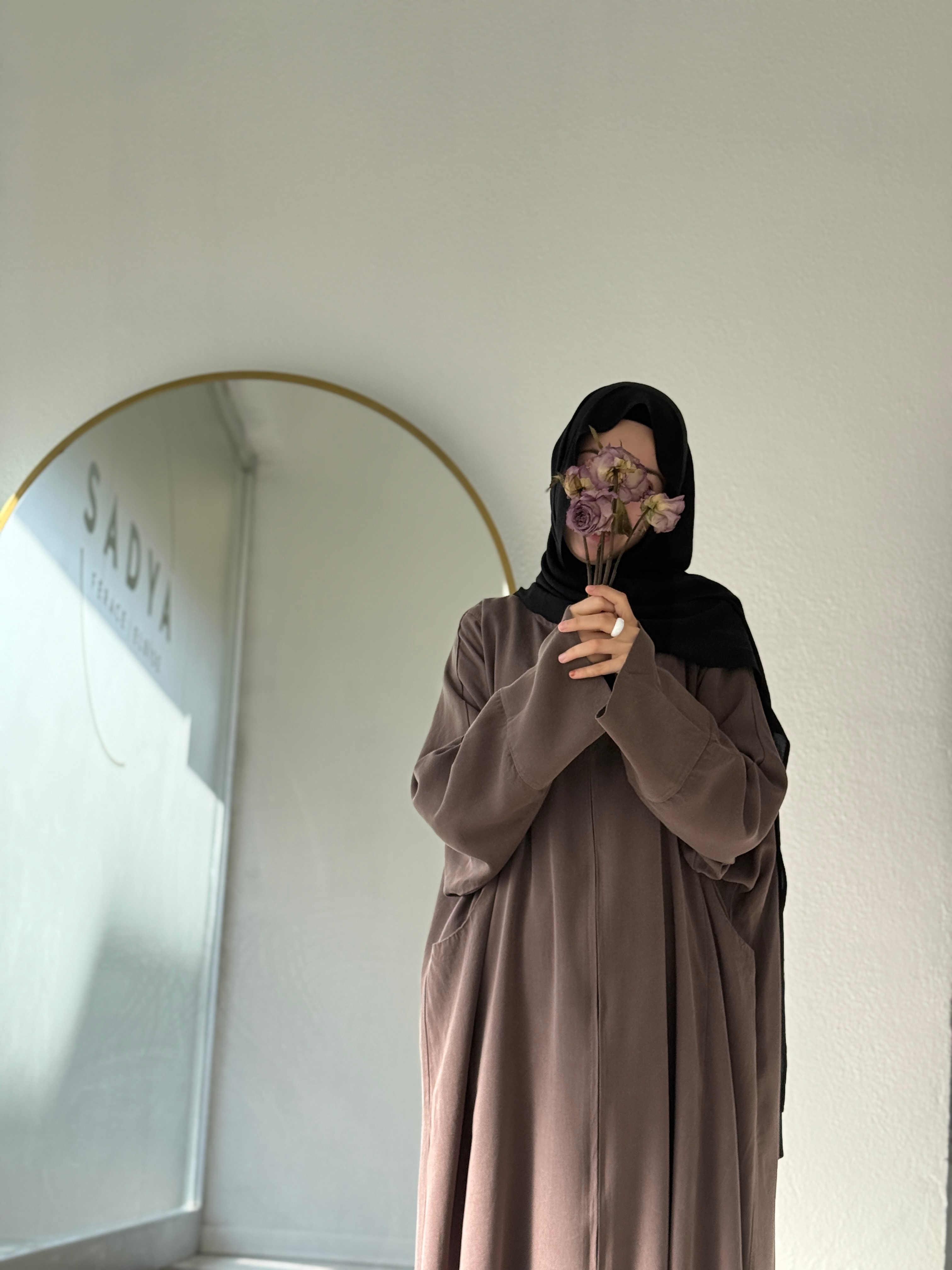 Dımeşk Abaya Kahverengi