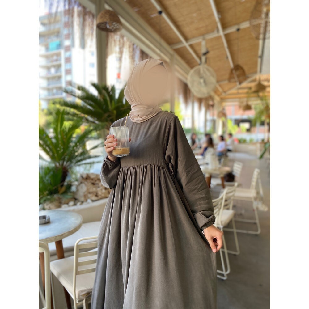 Soft Yeşil Yandan Bağcıklı Elbise