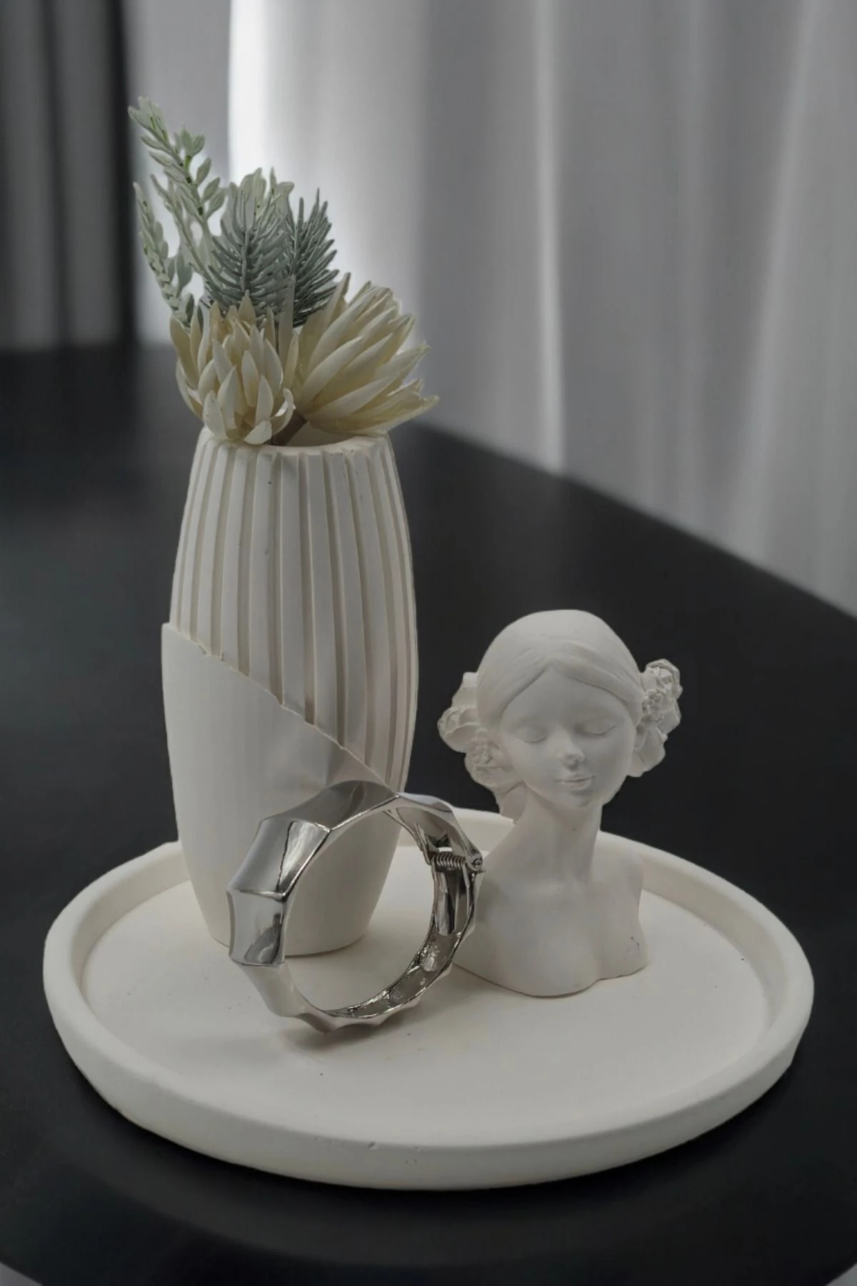 Kadın Bileklik Gümüş Tırtıklı Model