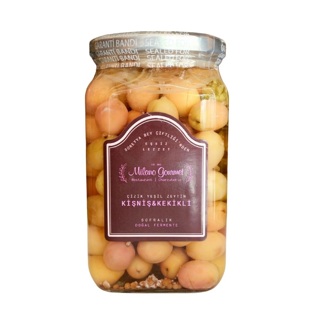 MILANO CESNILI KİŞNİŞ KEKİKLİ ZEYTIN KAVANOZ 500GR