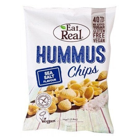 Eat Real Hummus  Deniz tuzlu Cips 45 Gr.