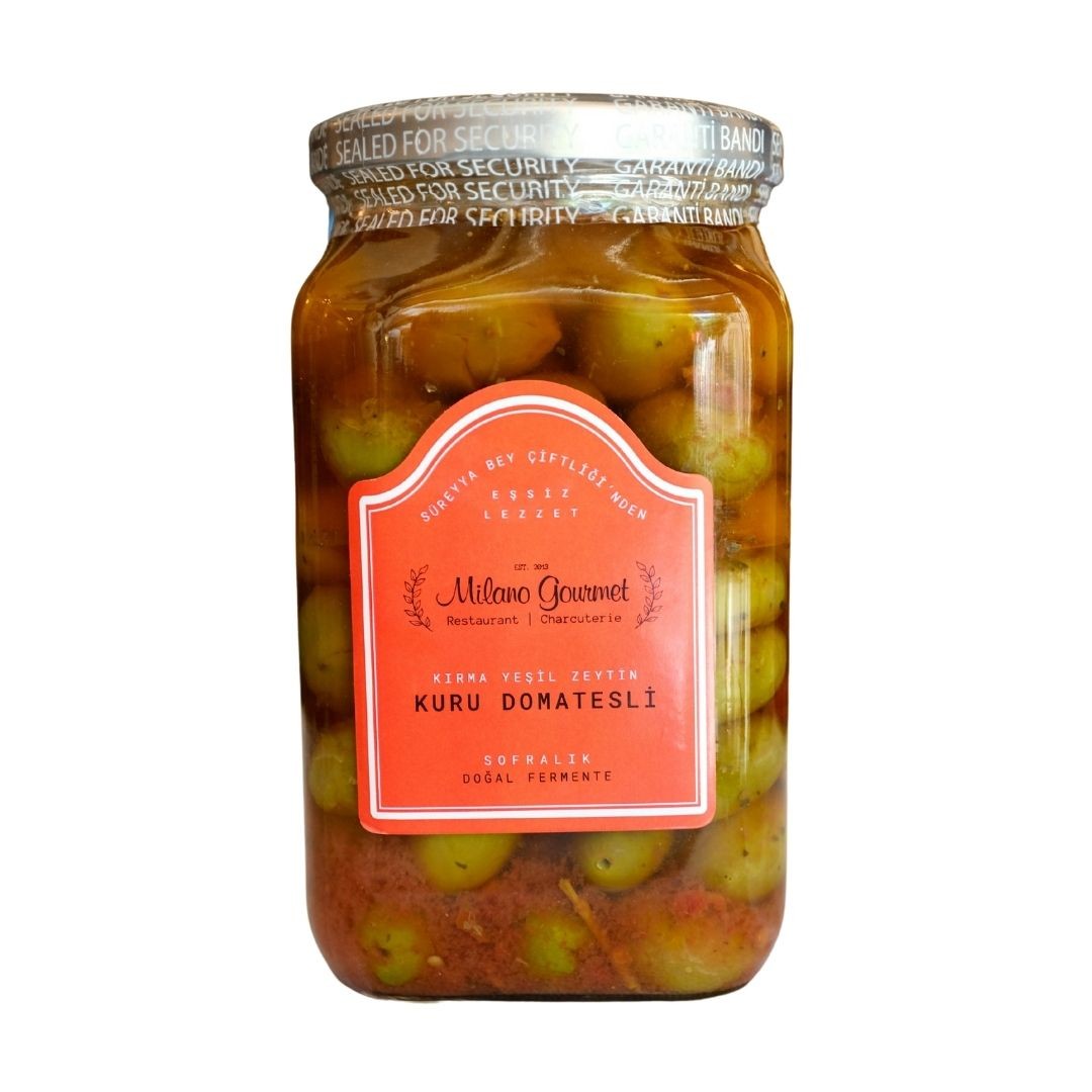 MILANO CESNILI KURU DOMATESLİ ZEYTIN KAVANOZ 500GR