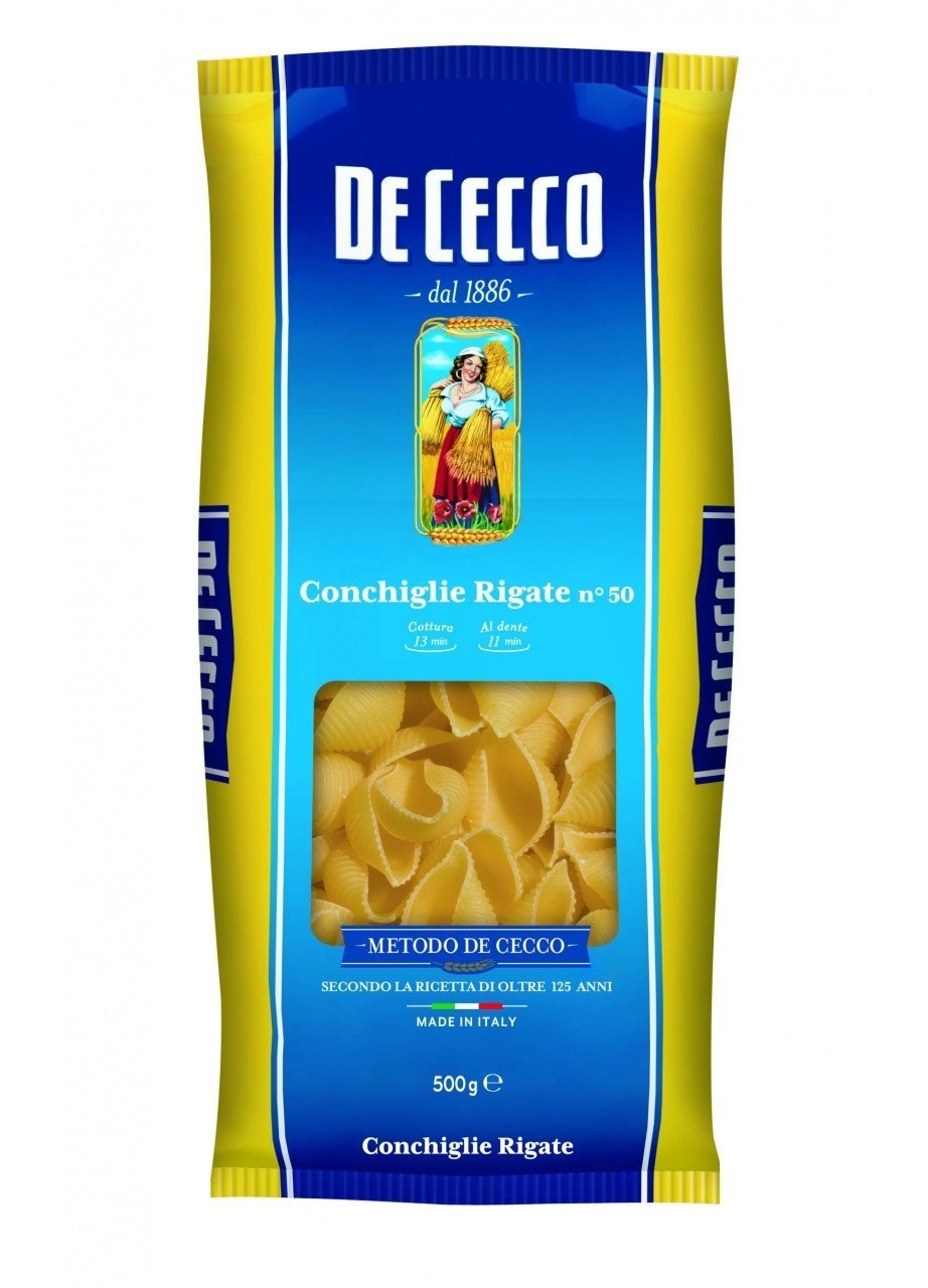 DE CECCO CONCHIGLIE RIGATE KÜÇÜK İSTİRİDYE MAKARNA (İTALYA) 500 Gr.