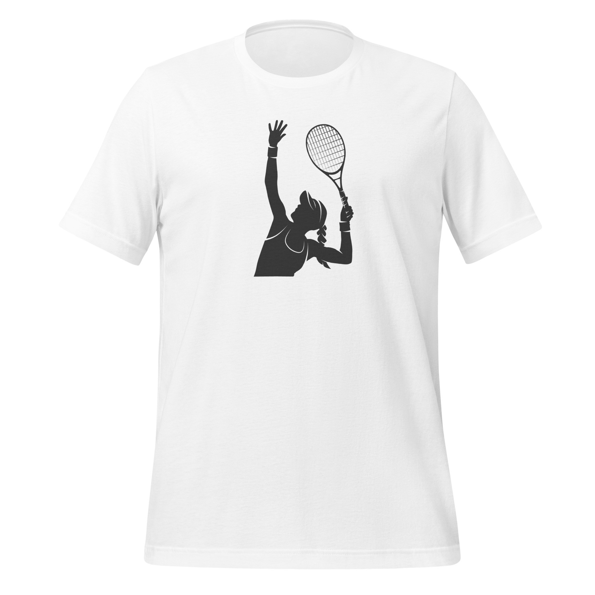 Unisex Woman Tennis Player Tennis T-Shirt - Beyaz