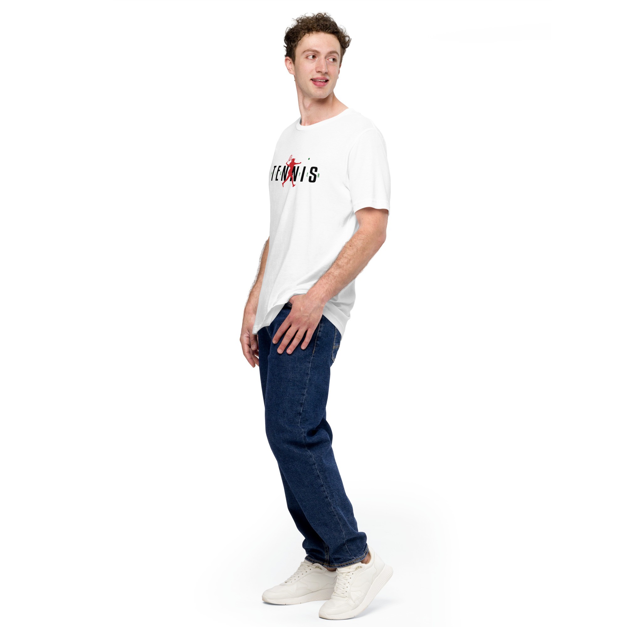 Unisex Tennis Player Tenis T-Shirt - Beyaz