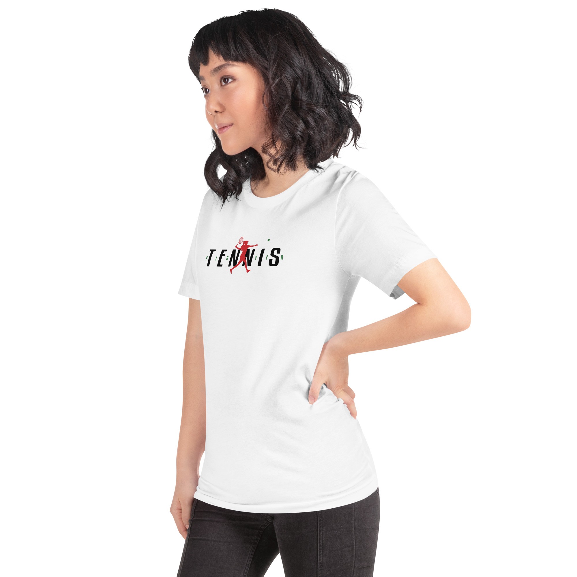 Unisex Tennis Player Tenis T-Shirt - Beyaz