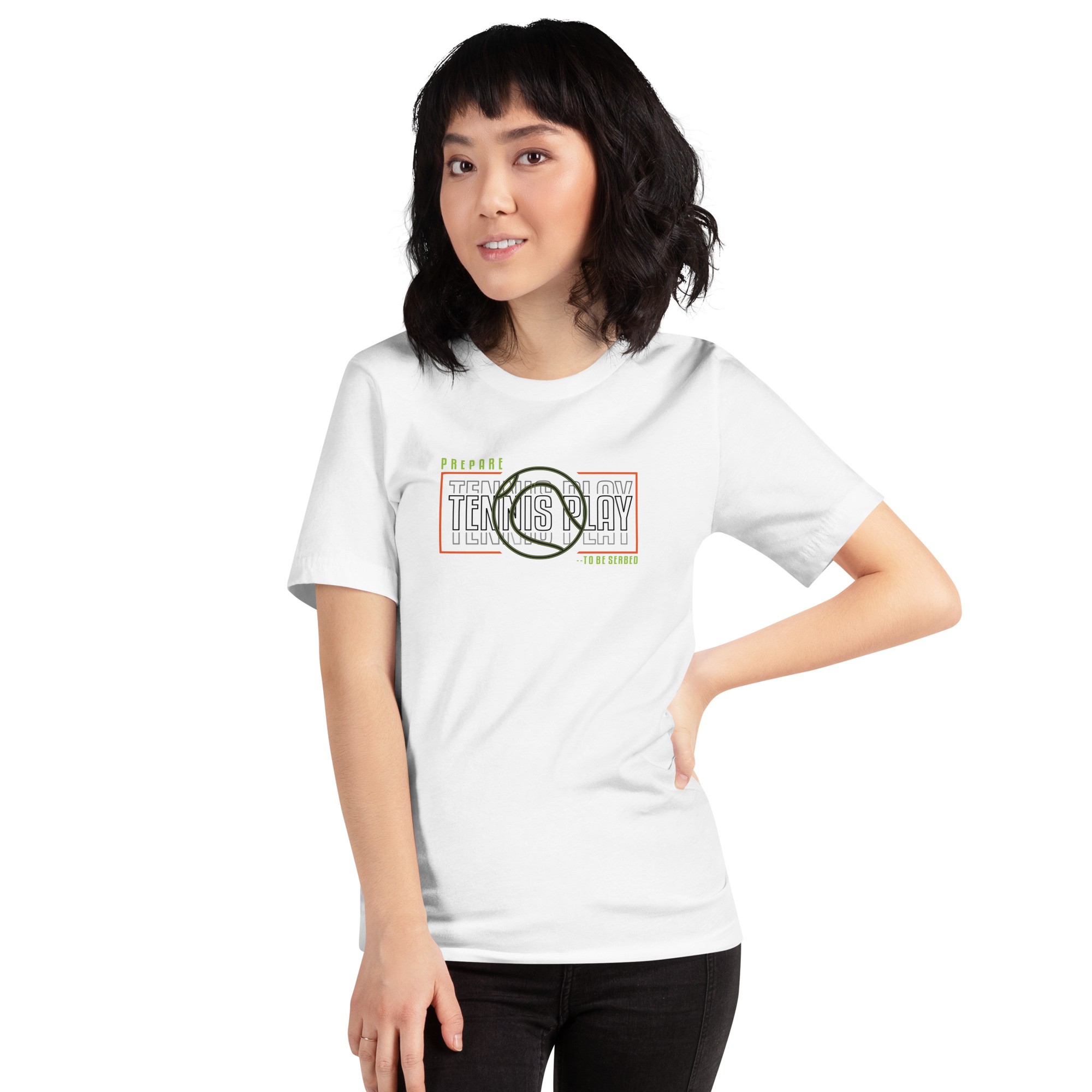 Unisex Prepare Tennis T-Shirt - Beyaz