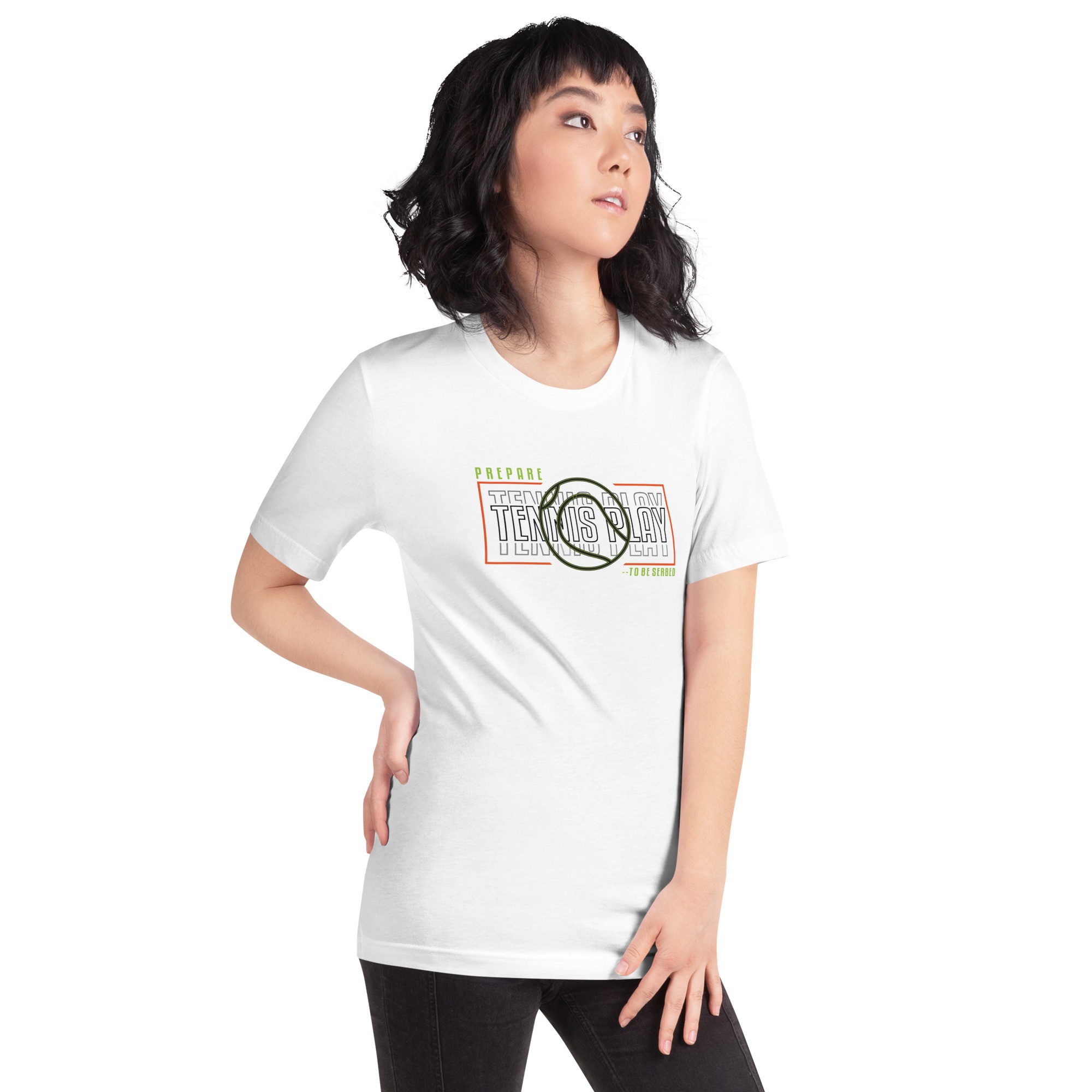 Unisex Prepare Tennis T-Shirt - Beyaz