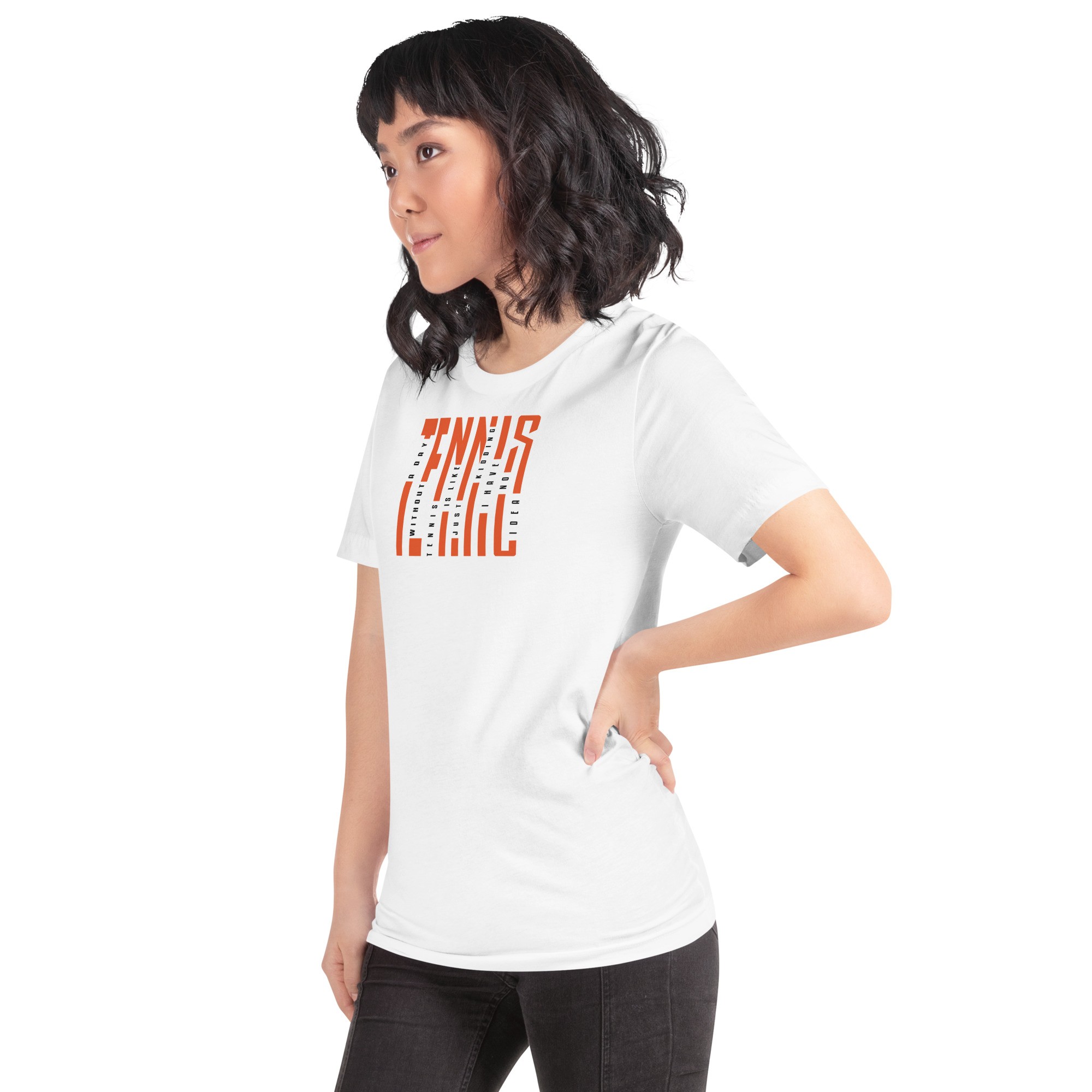 Unisex Just Tennis T-Shirt - Beyaz