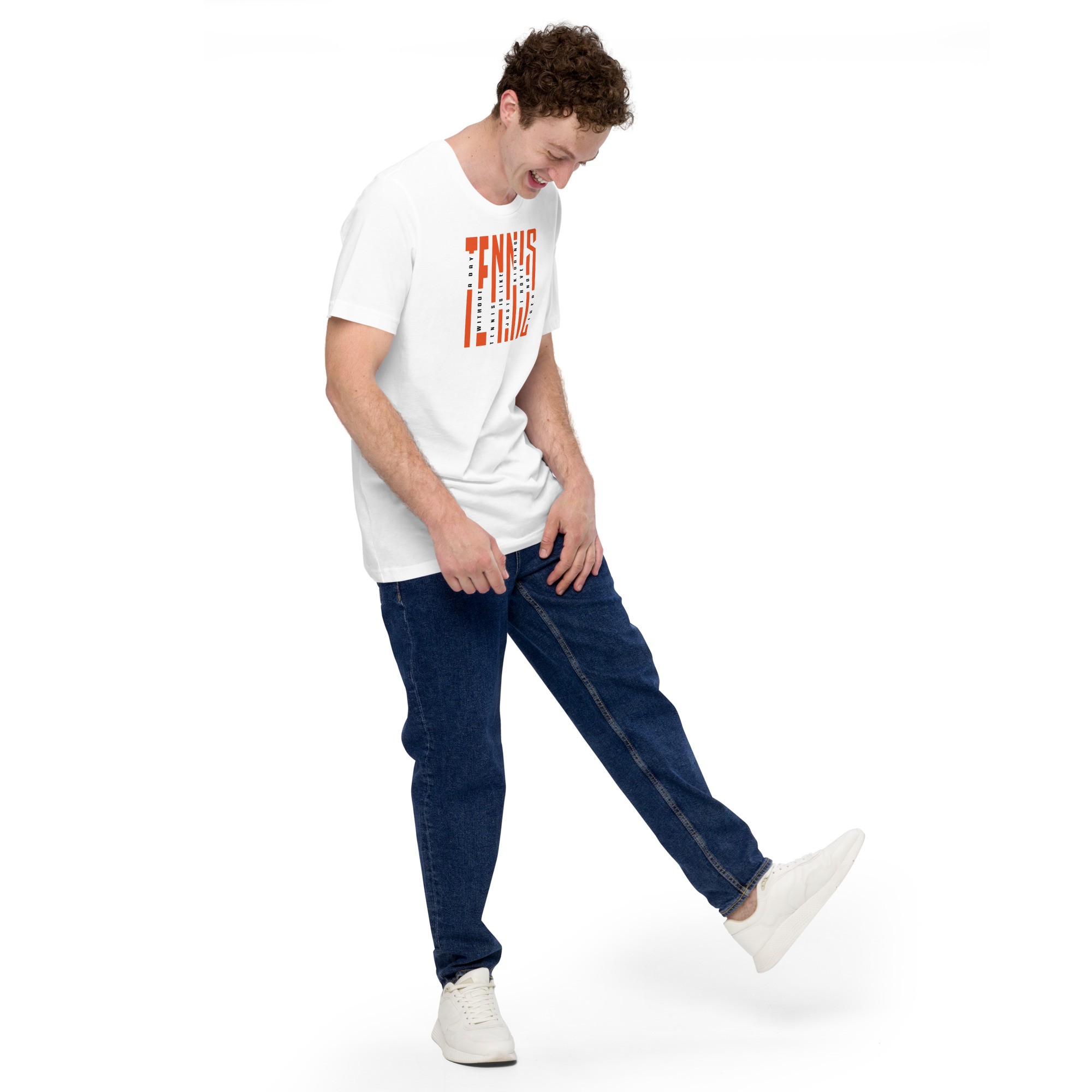 Unisex Just Tennis T-Shirt - Beyaz