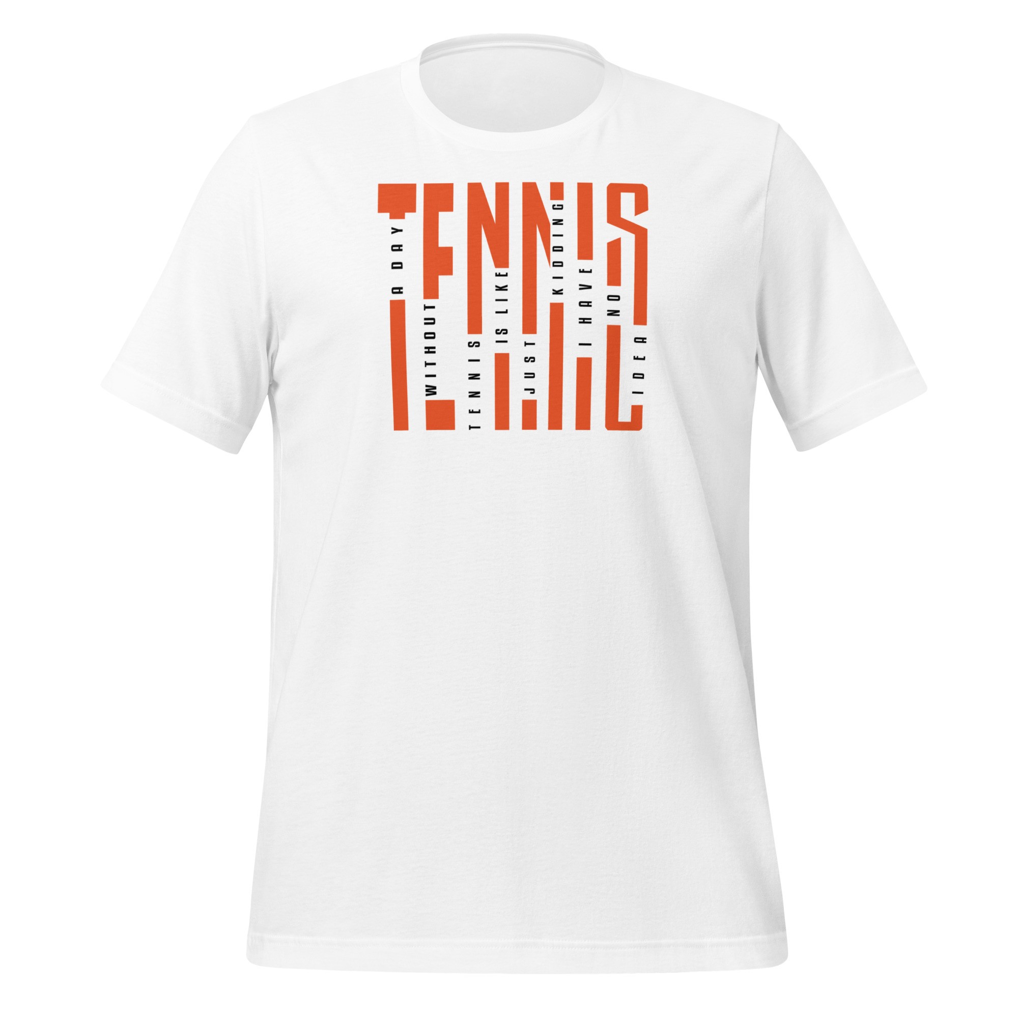 Unisex Just Tennis T-Shirt - Beyaz