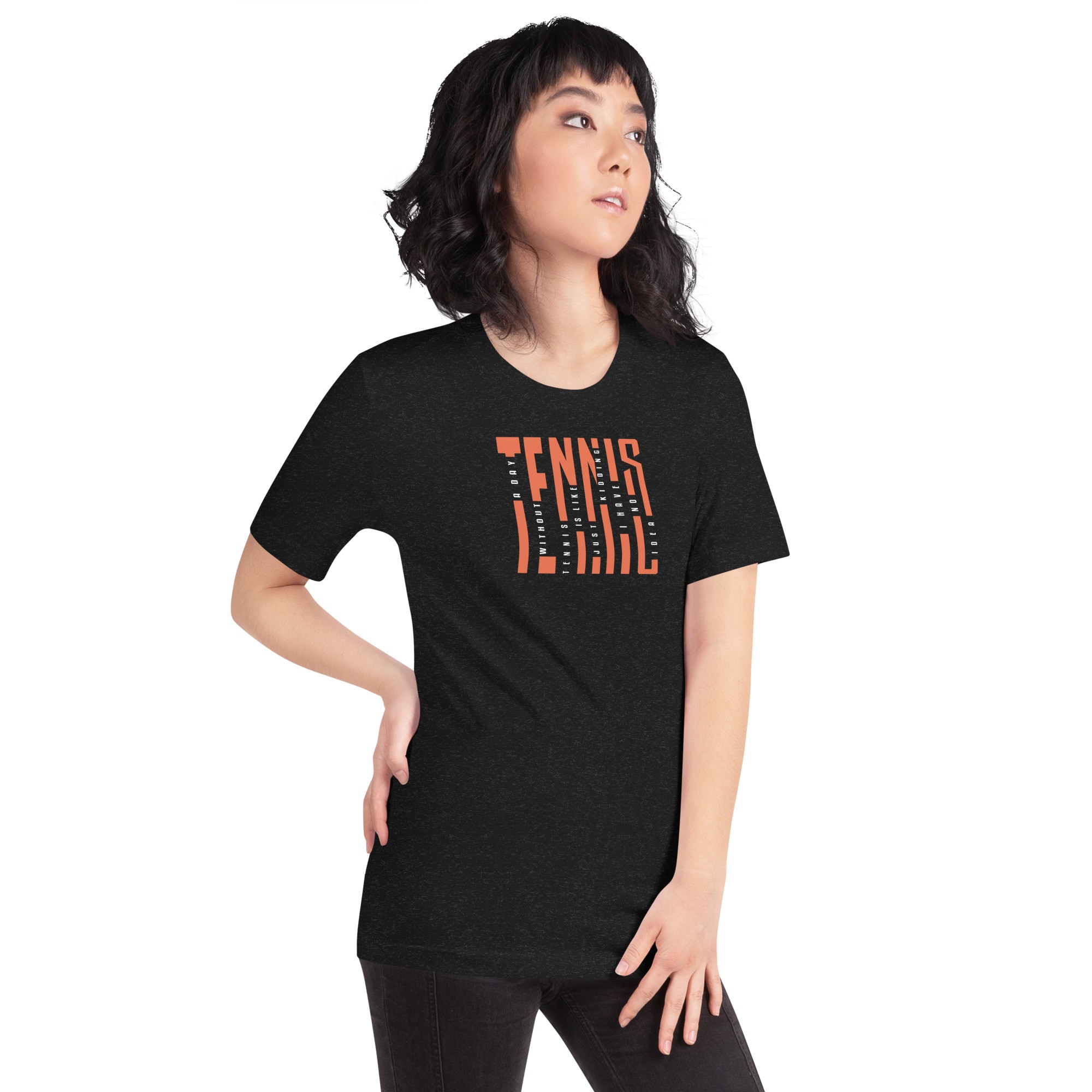 Unisex Just Tennis T-Shirt - Siyah