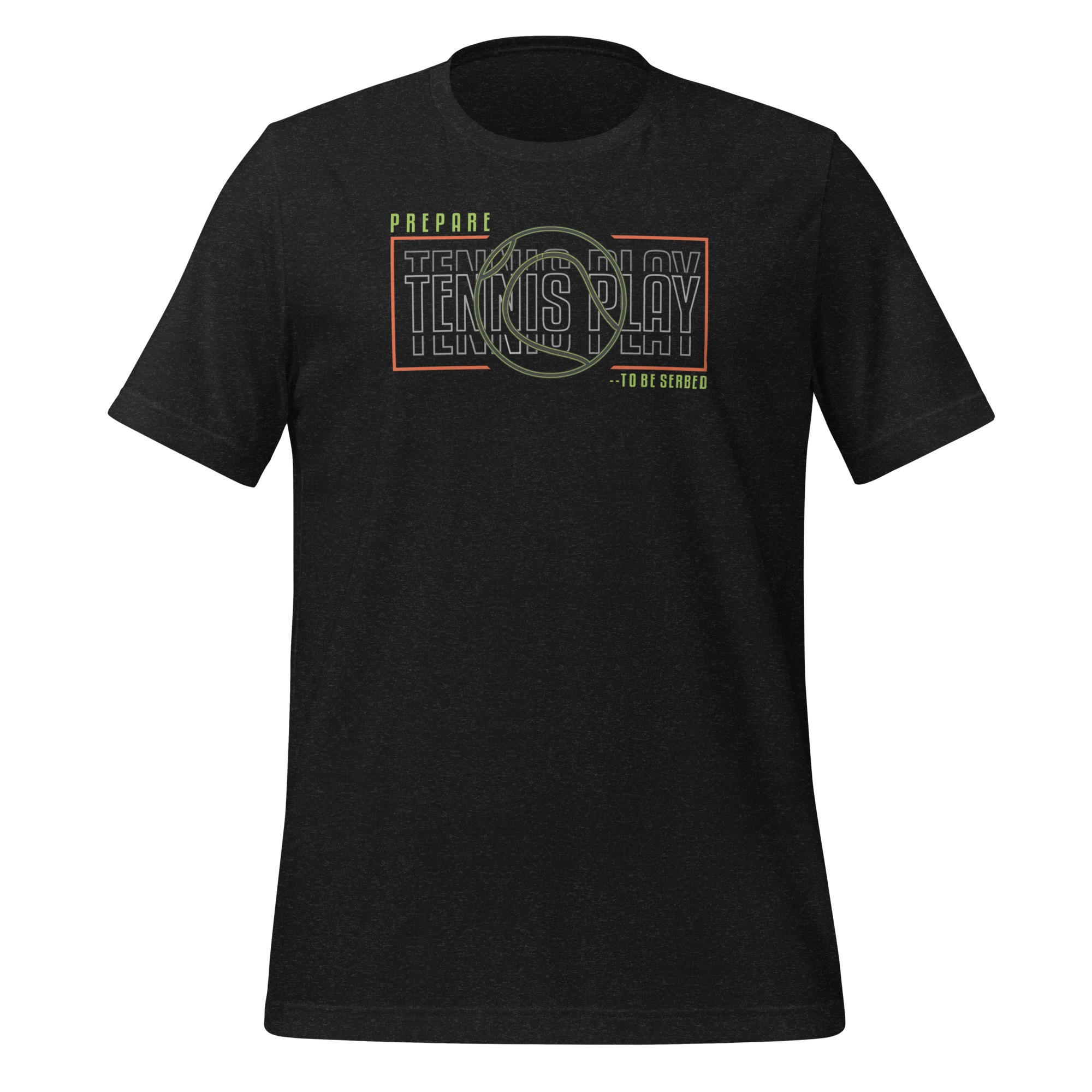 Unisex Prepare Tennis T-Shirt - Siyah