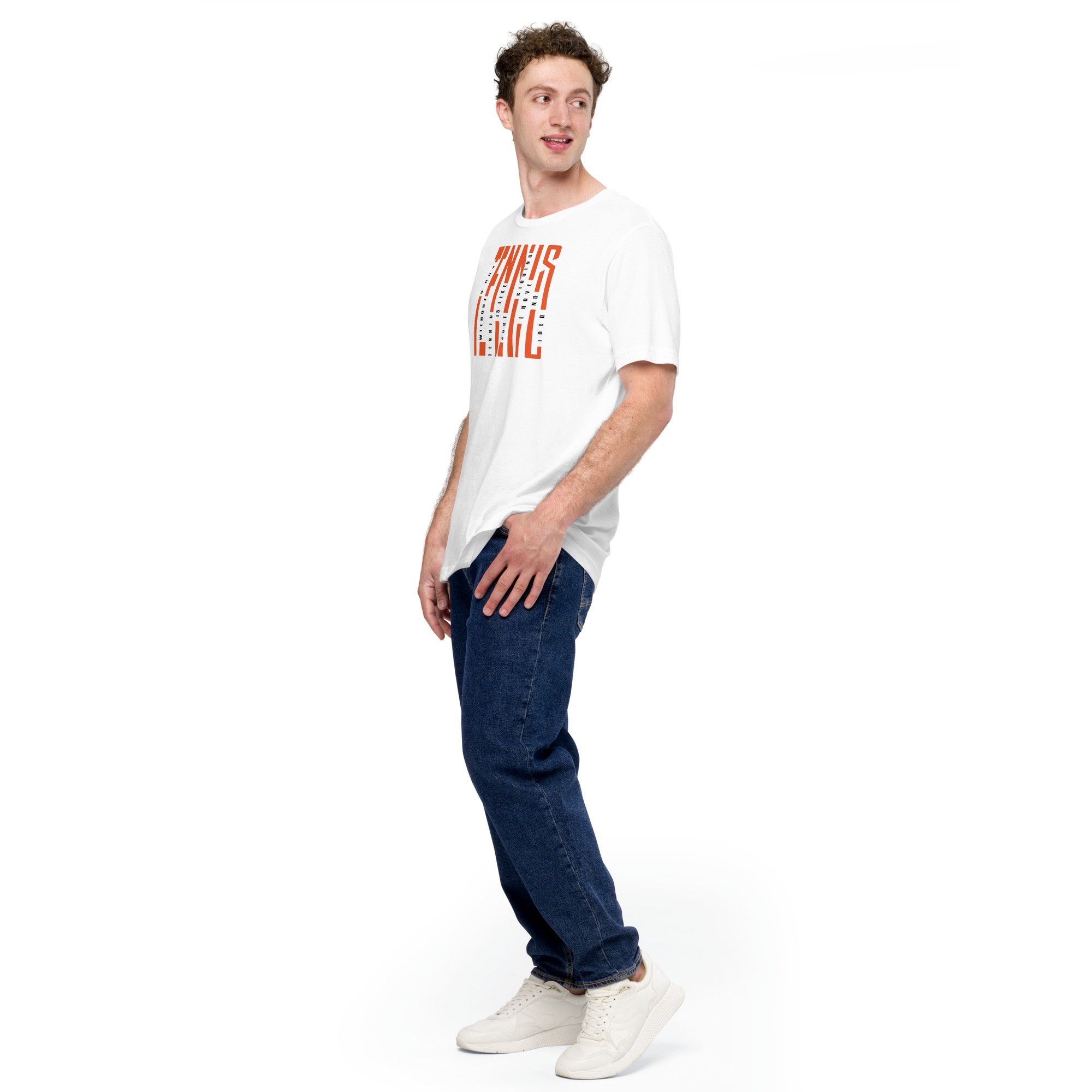 Unisex Just Tennis T-Shirt - Beyaz