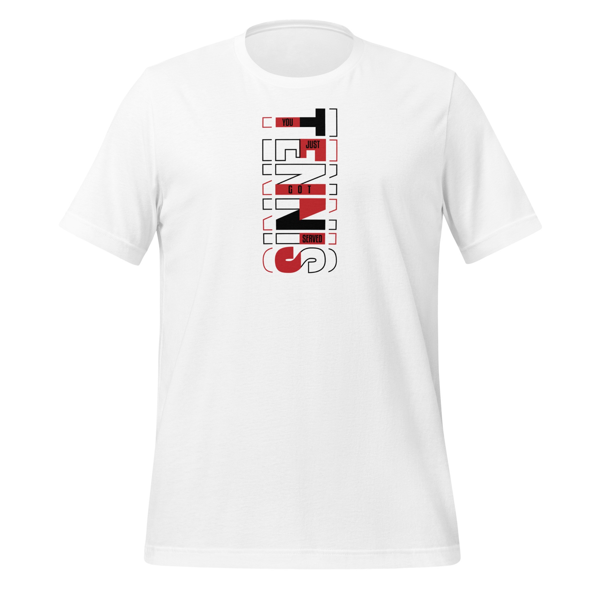 Unisex You Just Got Served Tennis T-Shirt - Beyaz
