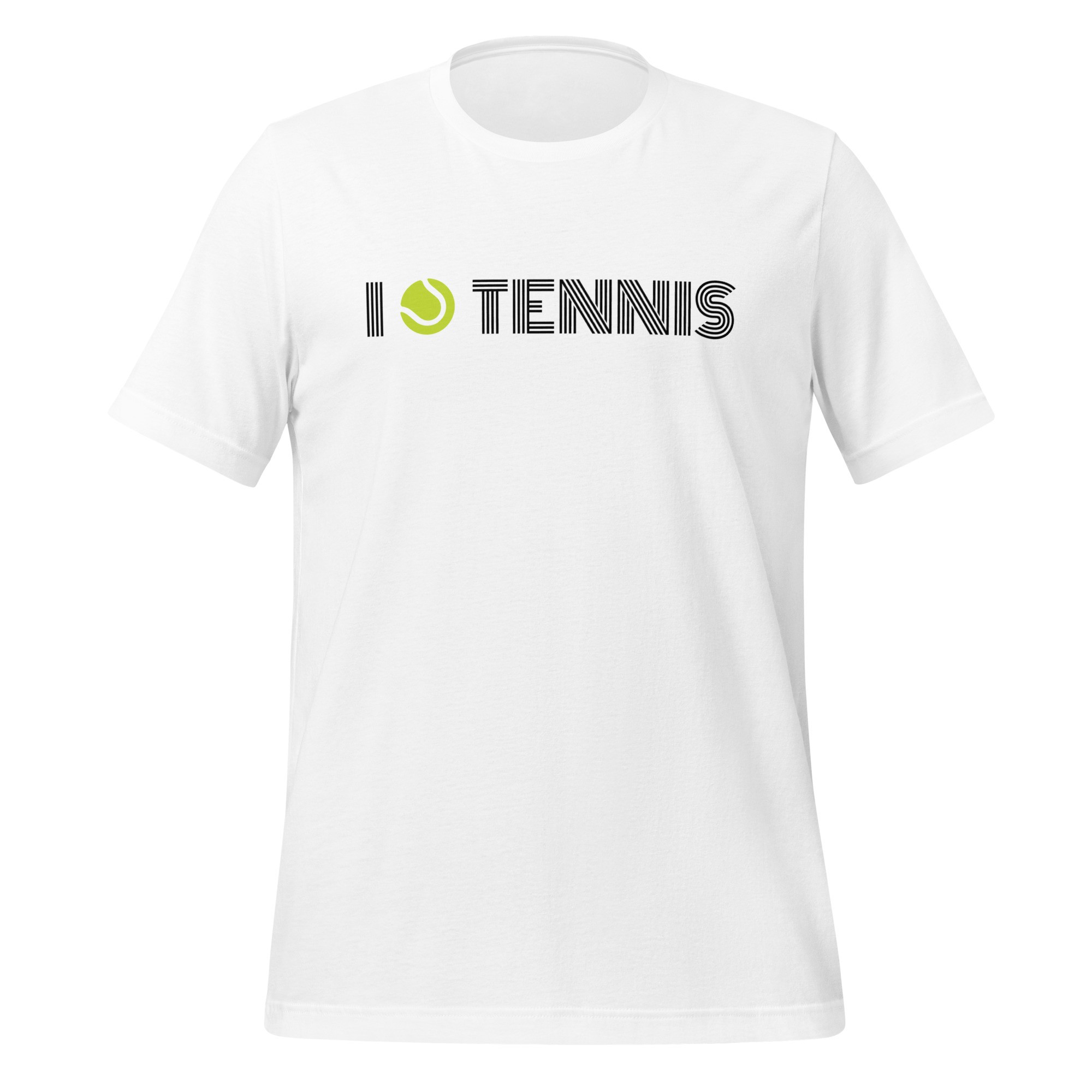Unisex I ❤️ Tennis T-Shirt - Beyaz