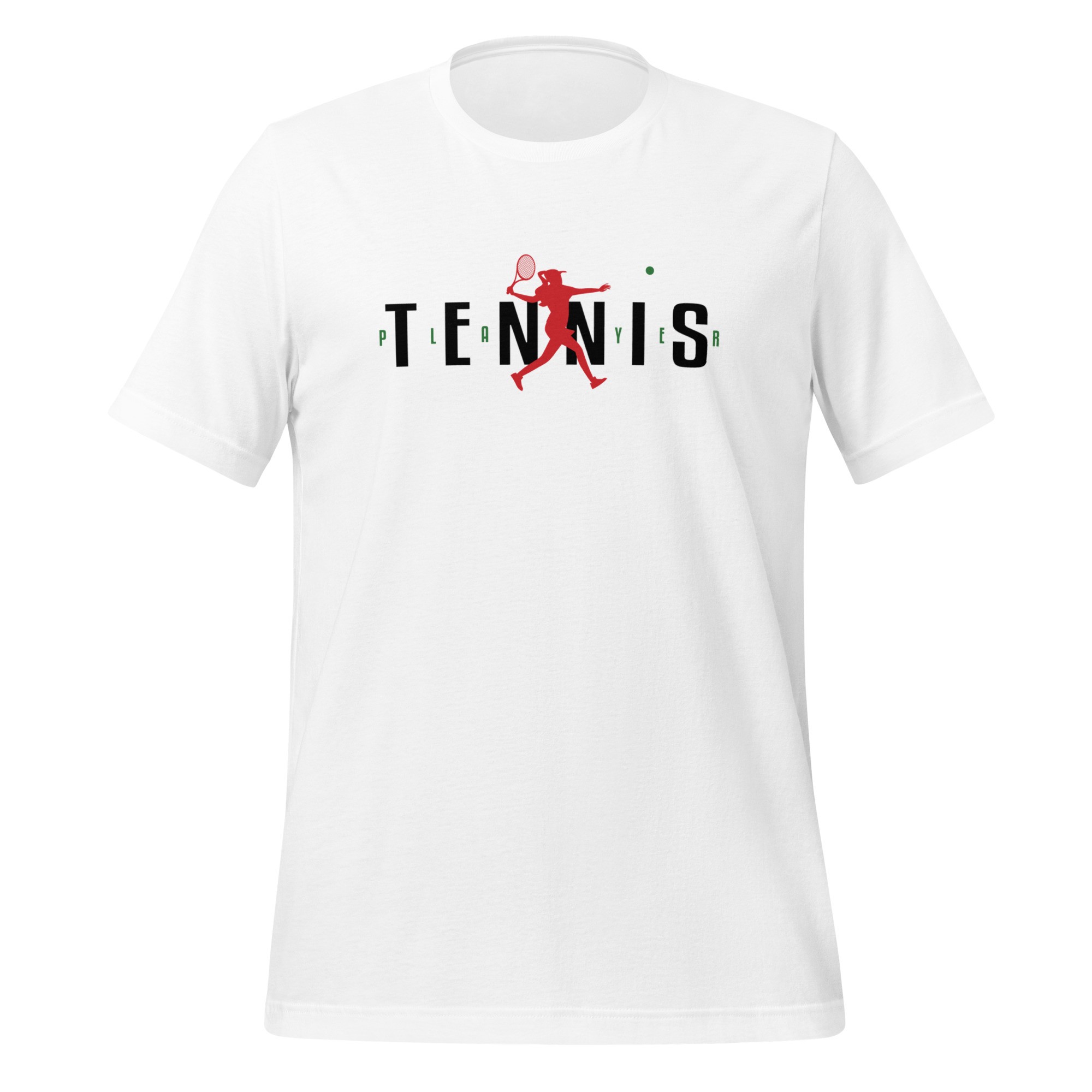 Unisex Tennis Player Tenis T-Shirt - Beyaz