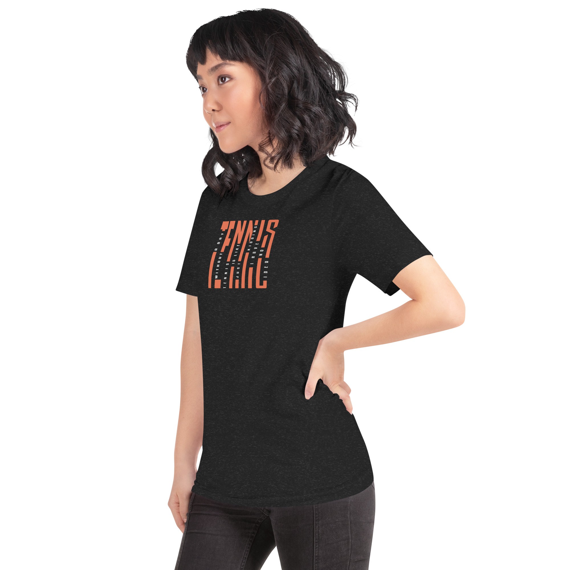 Unisex Just Tennis T-Shirt - Siyah