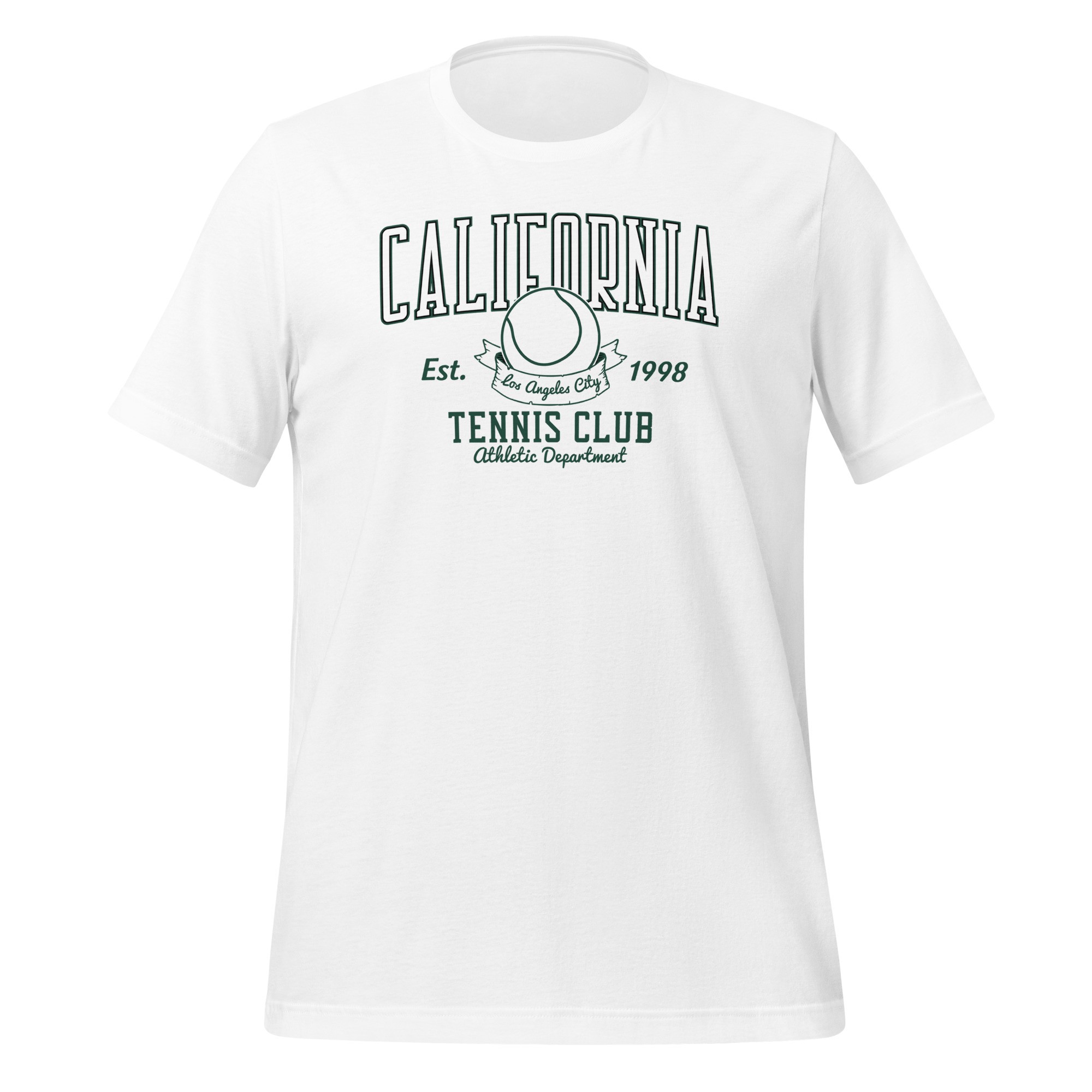 Unisex California Tennis Club Tenis T-Shirt - Beyaz