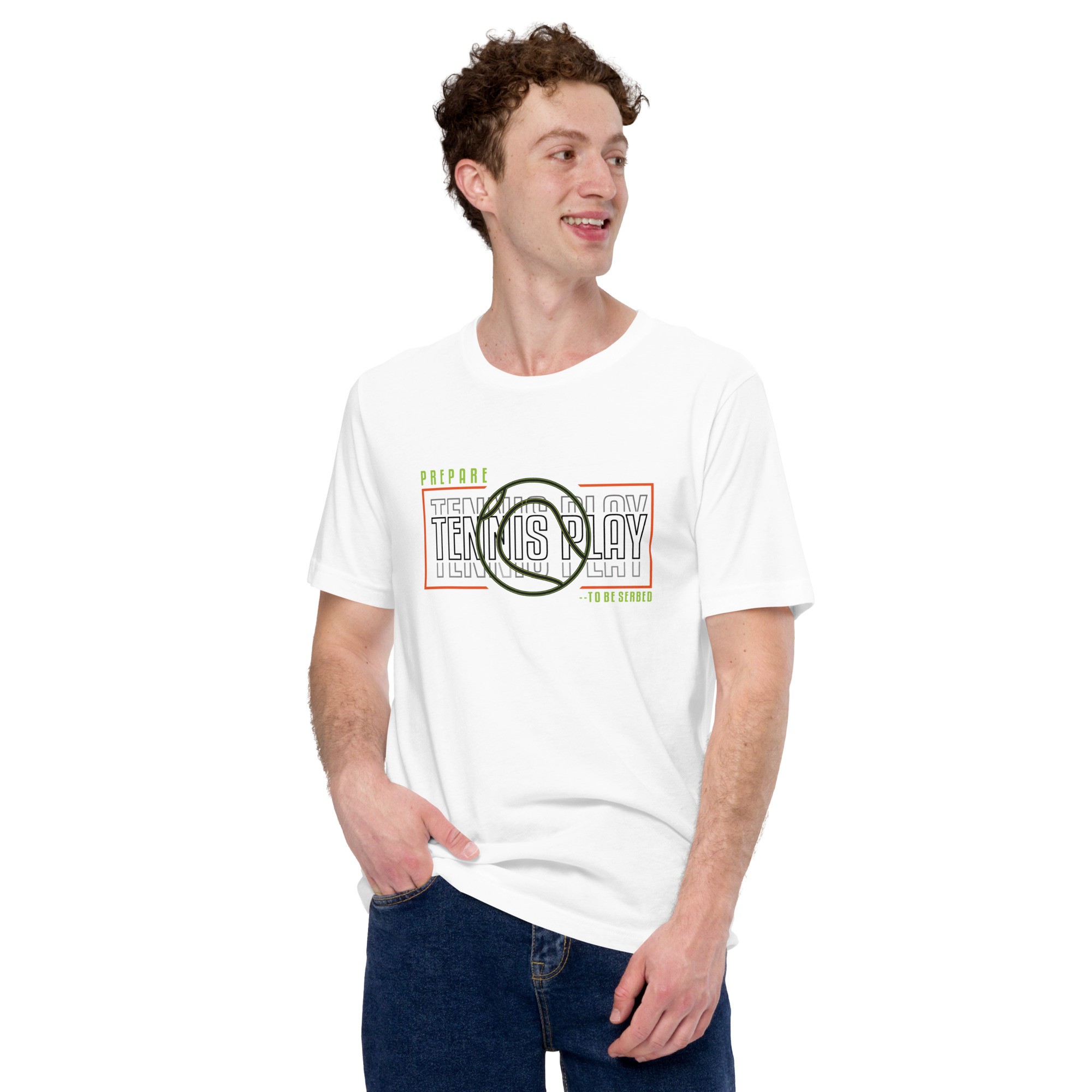 Unisex Prepare Tennis T-Shirt - Beyaz