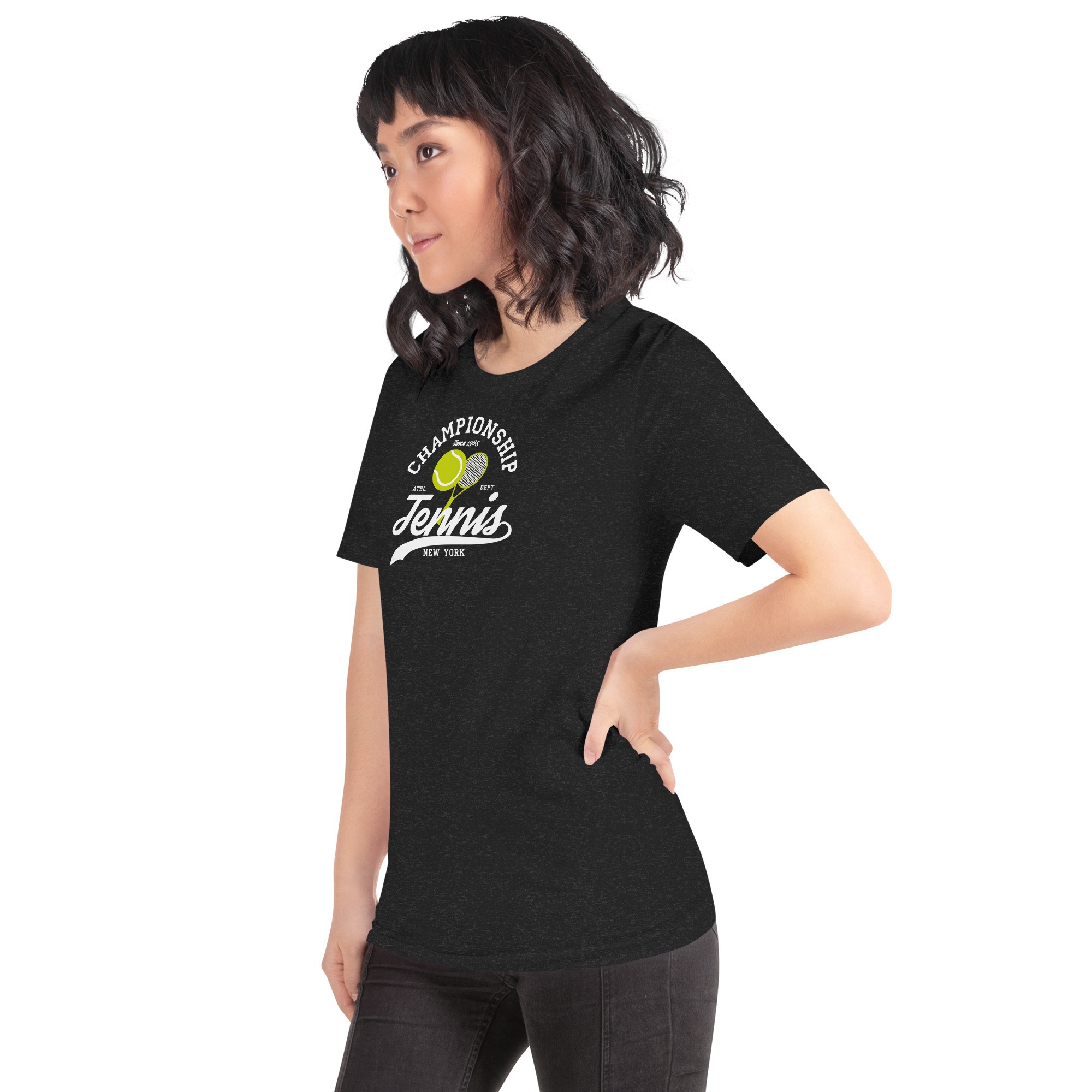 Unisex Championship Tenis T-Shirt - Siyah
