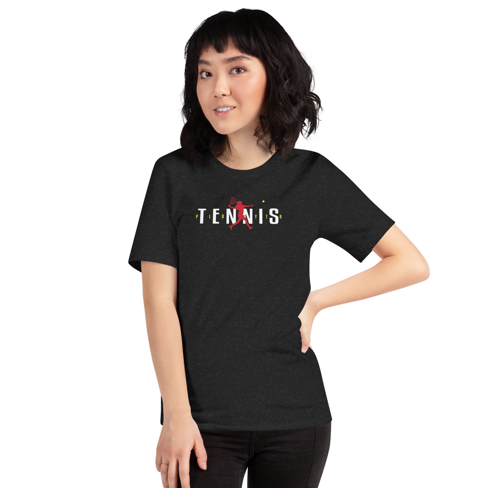 Unisex Tennis Player Tenis T-Shirt - Siyah