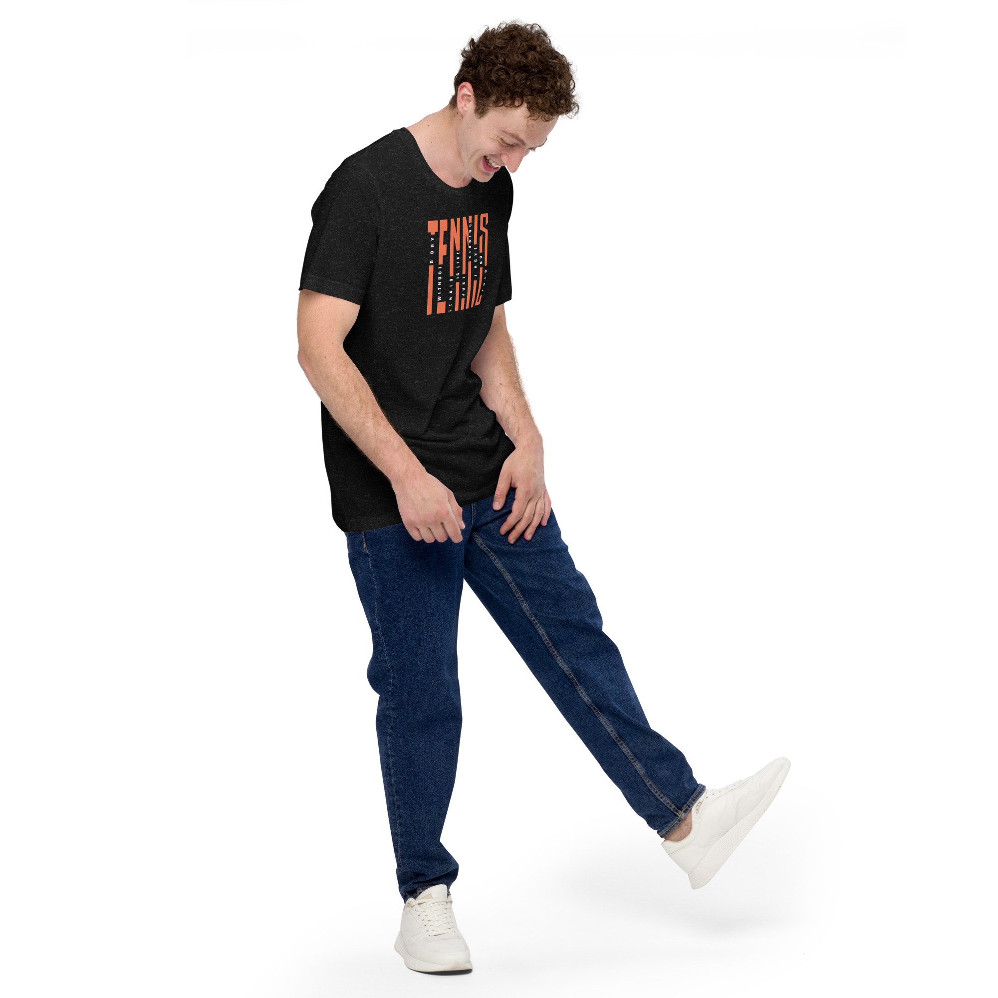 Unisex Just Tennis T-Shirt - Siyah