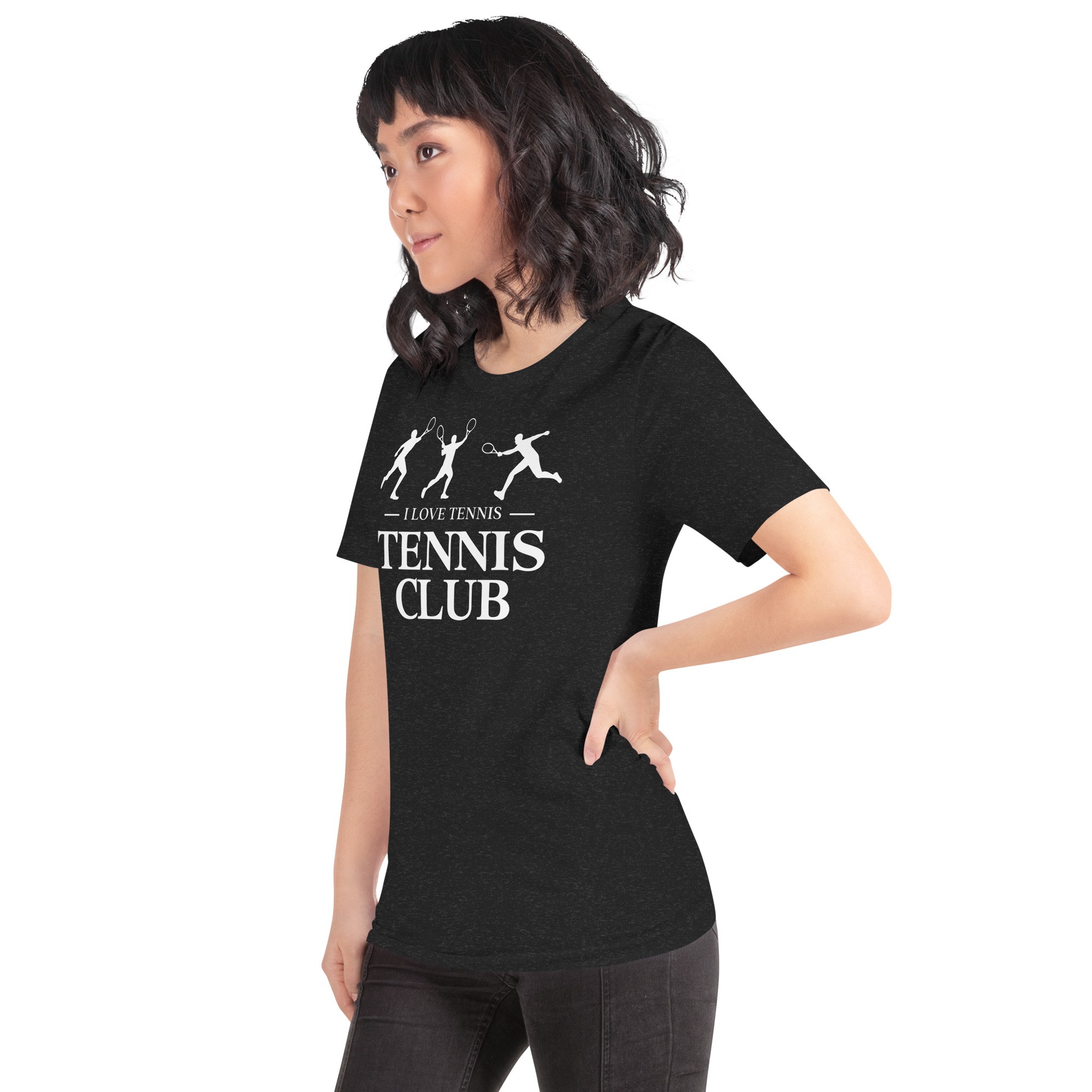 Unisex Tennis Club Tennis T-Shirt - Siyah