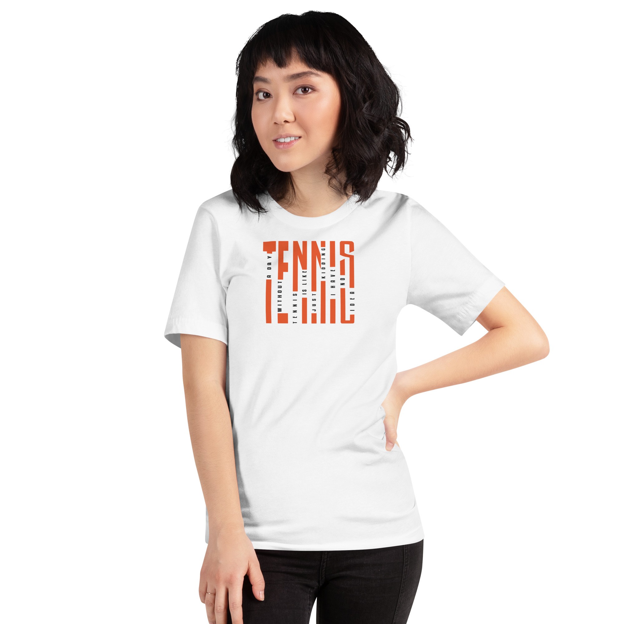 Unisex Just Tennis T-Shirt - Beyaz